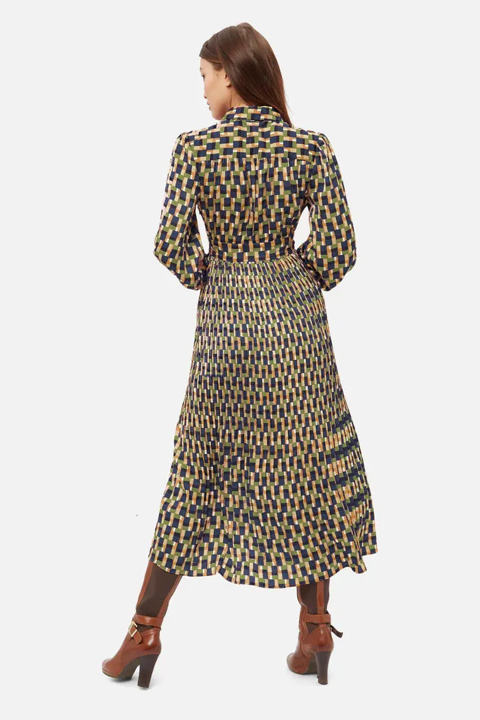 Final Sale Navy Geometric Dalliance Dress by Traffic People