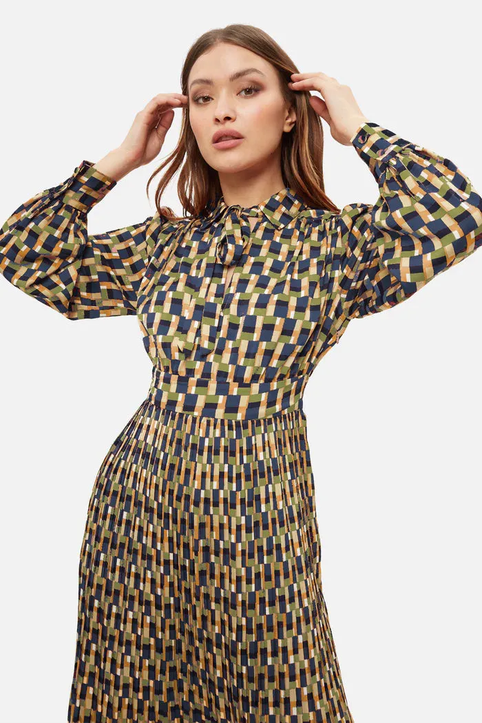 Final Sale Navy Geometric Dalliance Dress by Traffic People