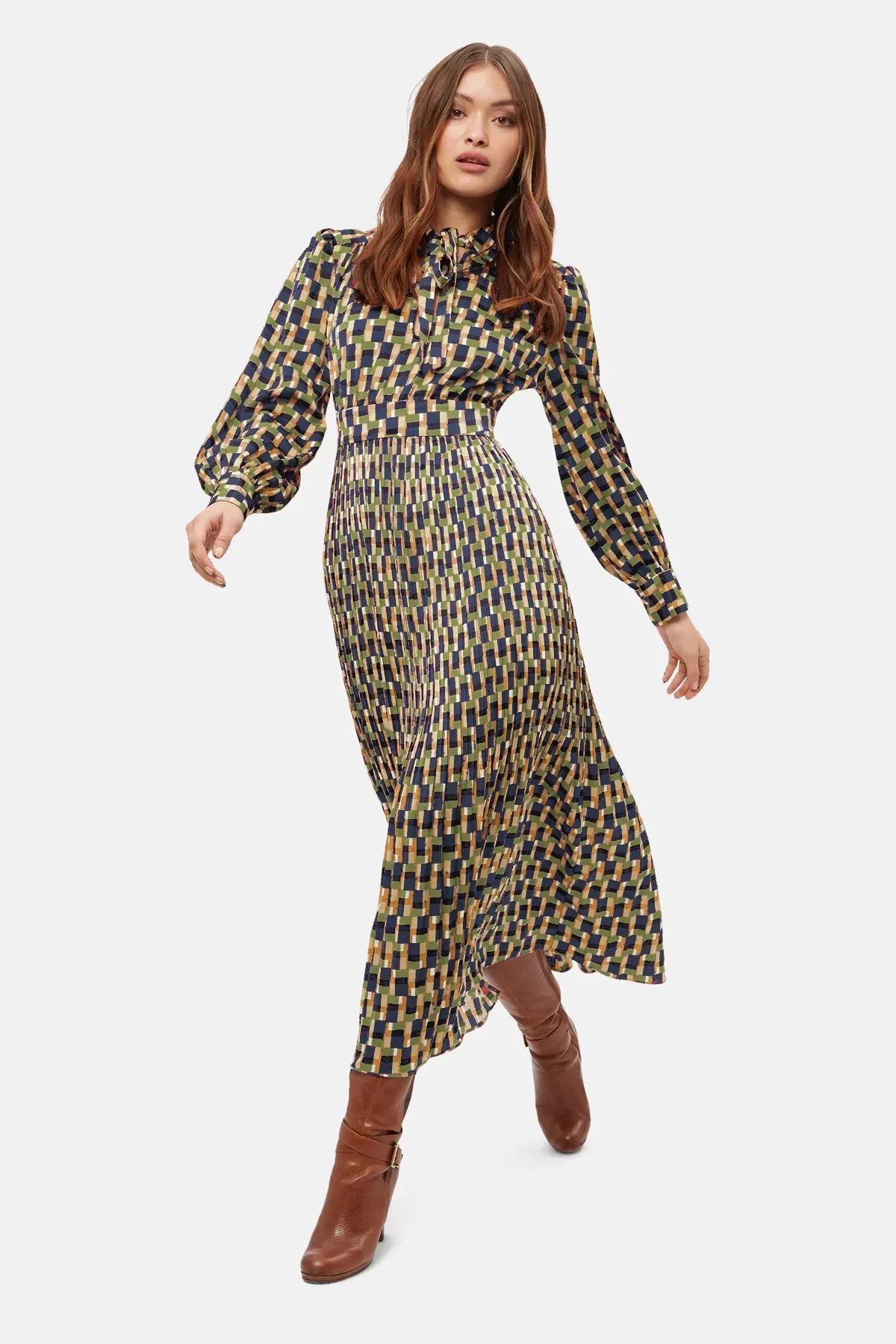 Final Sale Navy Geometric Dalliance Dress by Traffic People