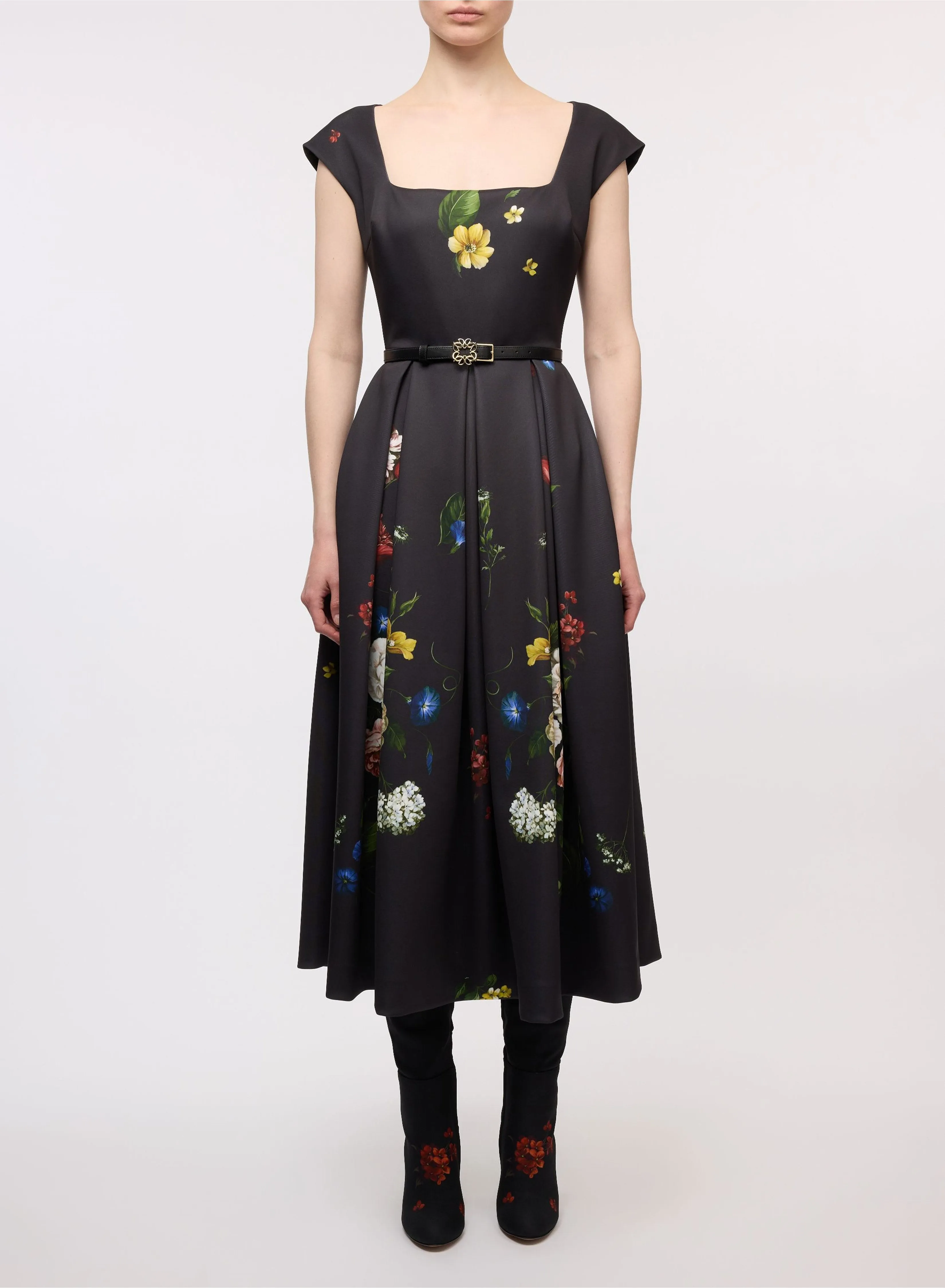 Flower Print Scuba Dress