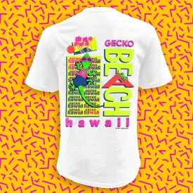 Gecko Postcard '89 - White Tee