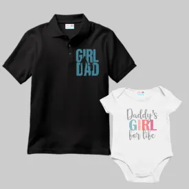 Girl Dad   Daddy's Girl Black And White Combo