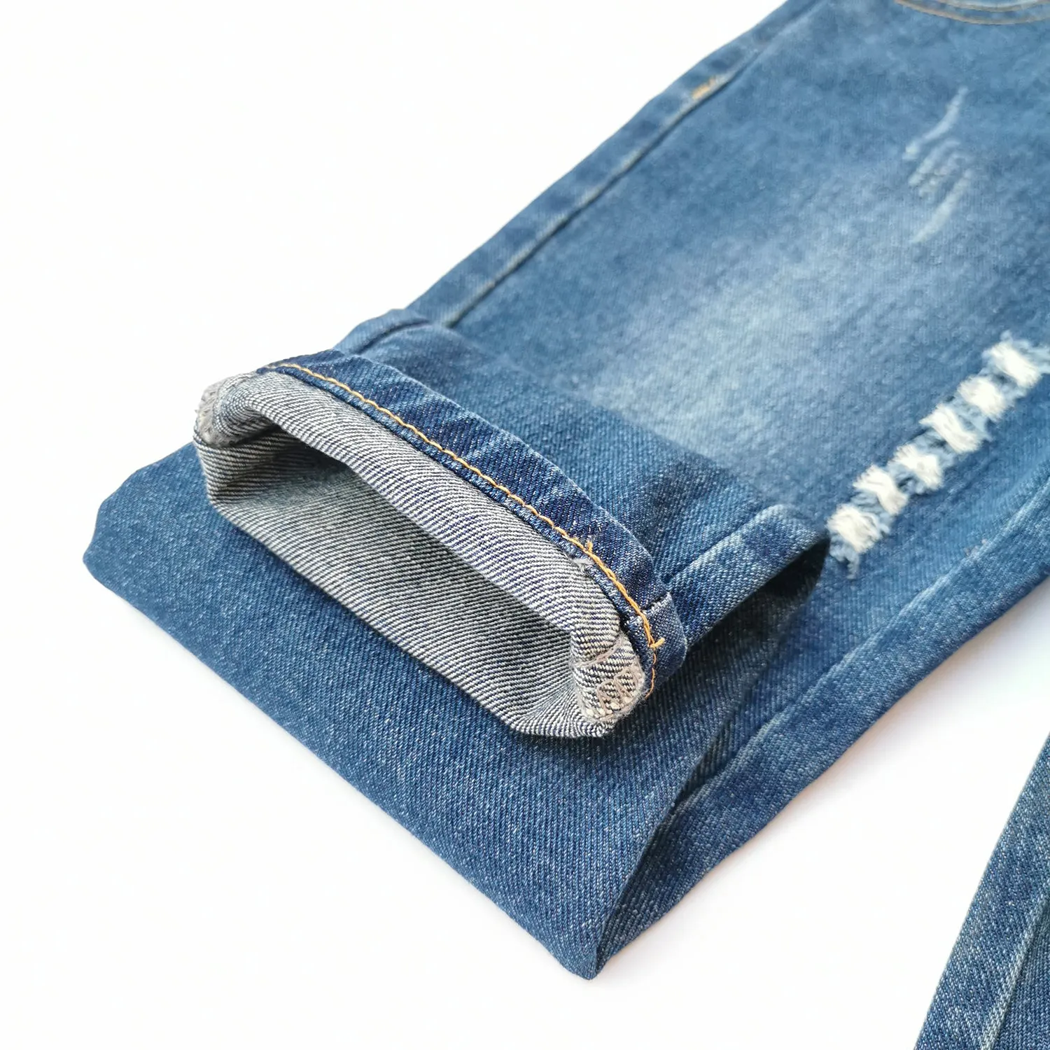Girls Straight Lined Ripped Big Pockets Overalls
