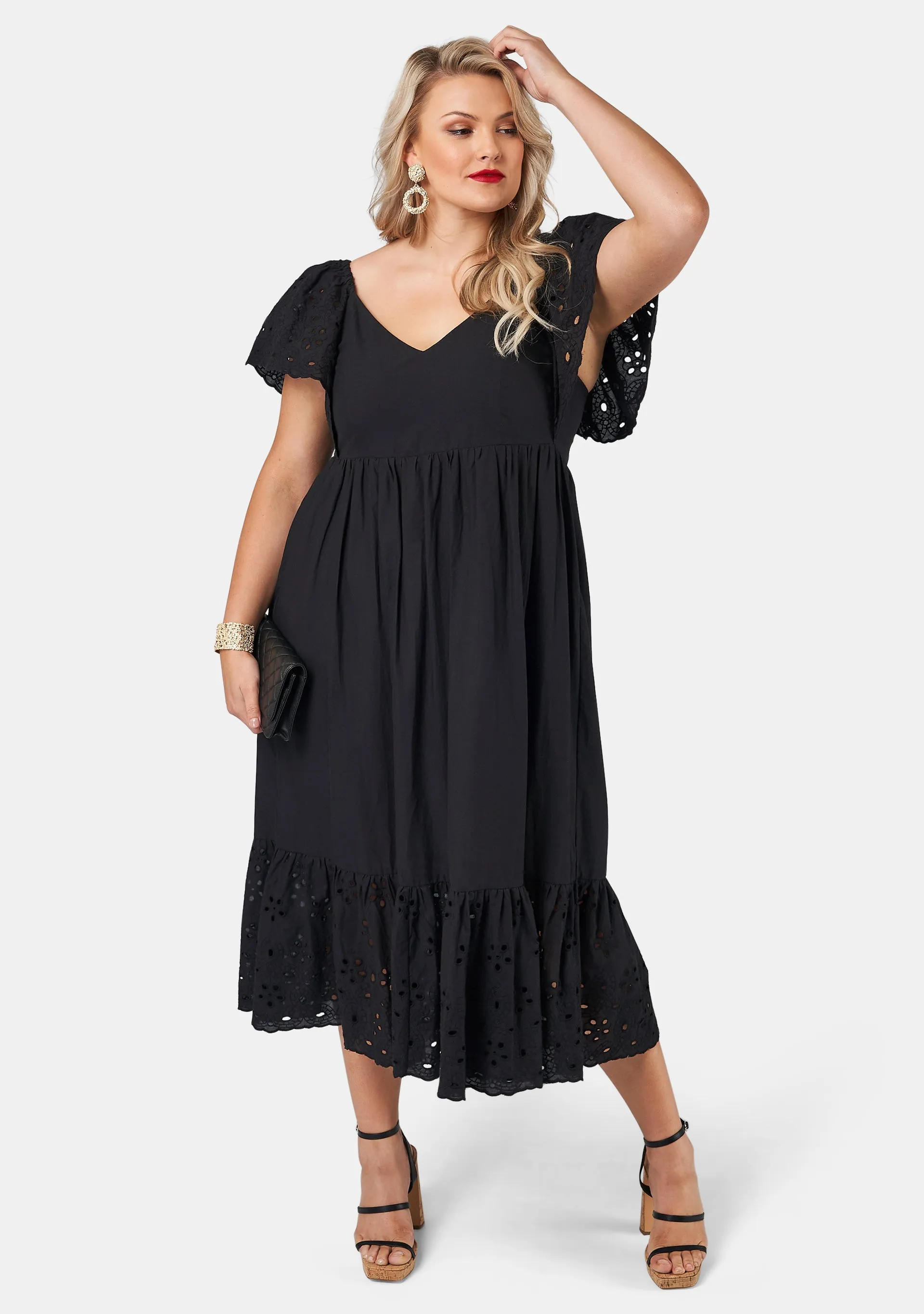 Girlz Broderie Maxi Dress