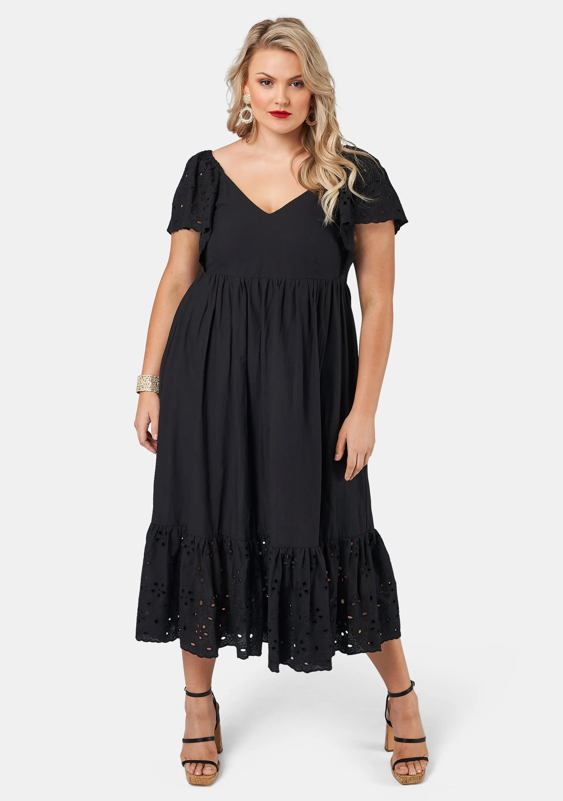 Girlz Broderie Maxi Dress