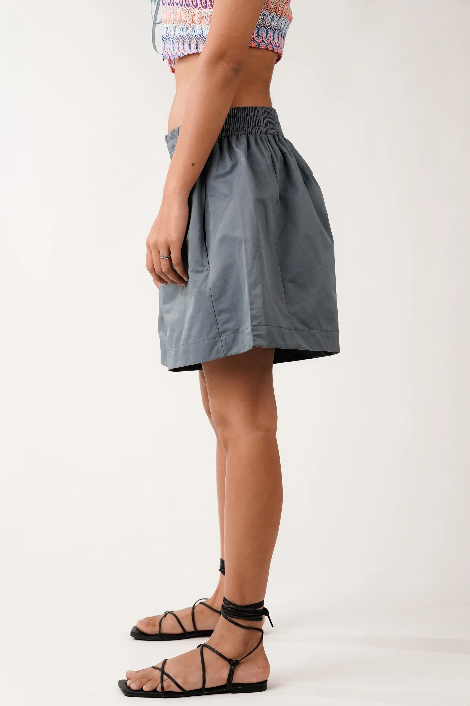 Grey Elasticated Shorts