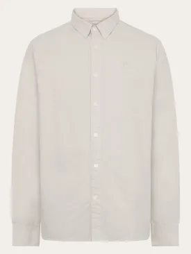 HARALD small owl oxford regular fit shirt - GOTS/Vegan - Light feather gray