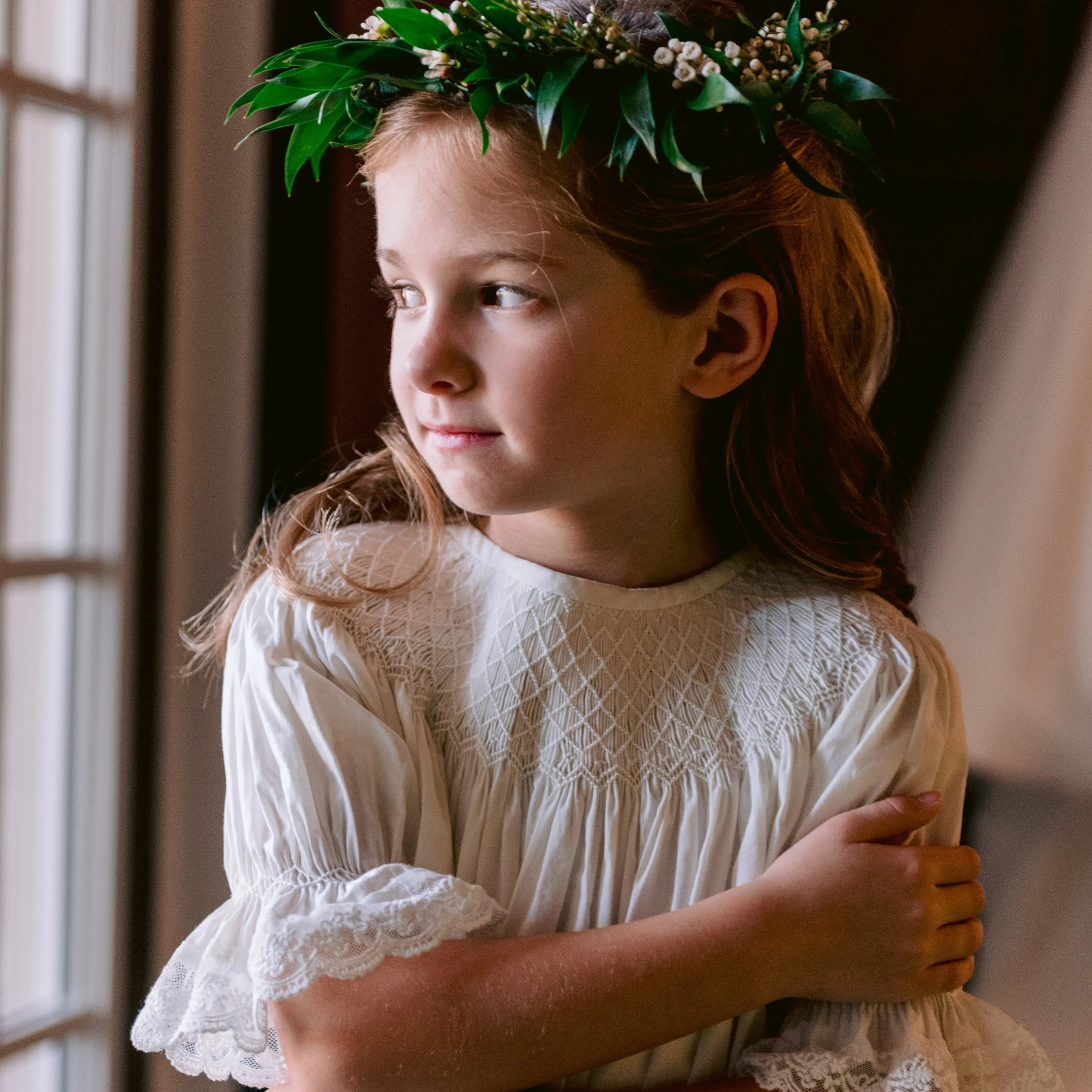 Ivory Smocked Heirloom Dress