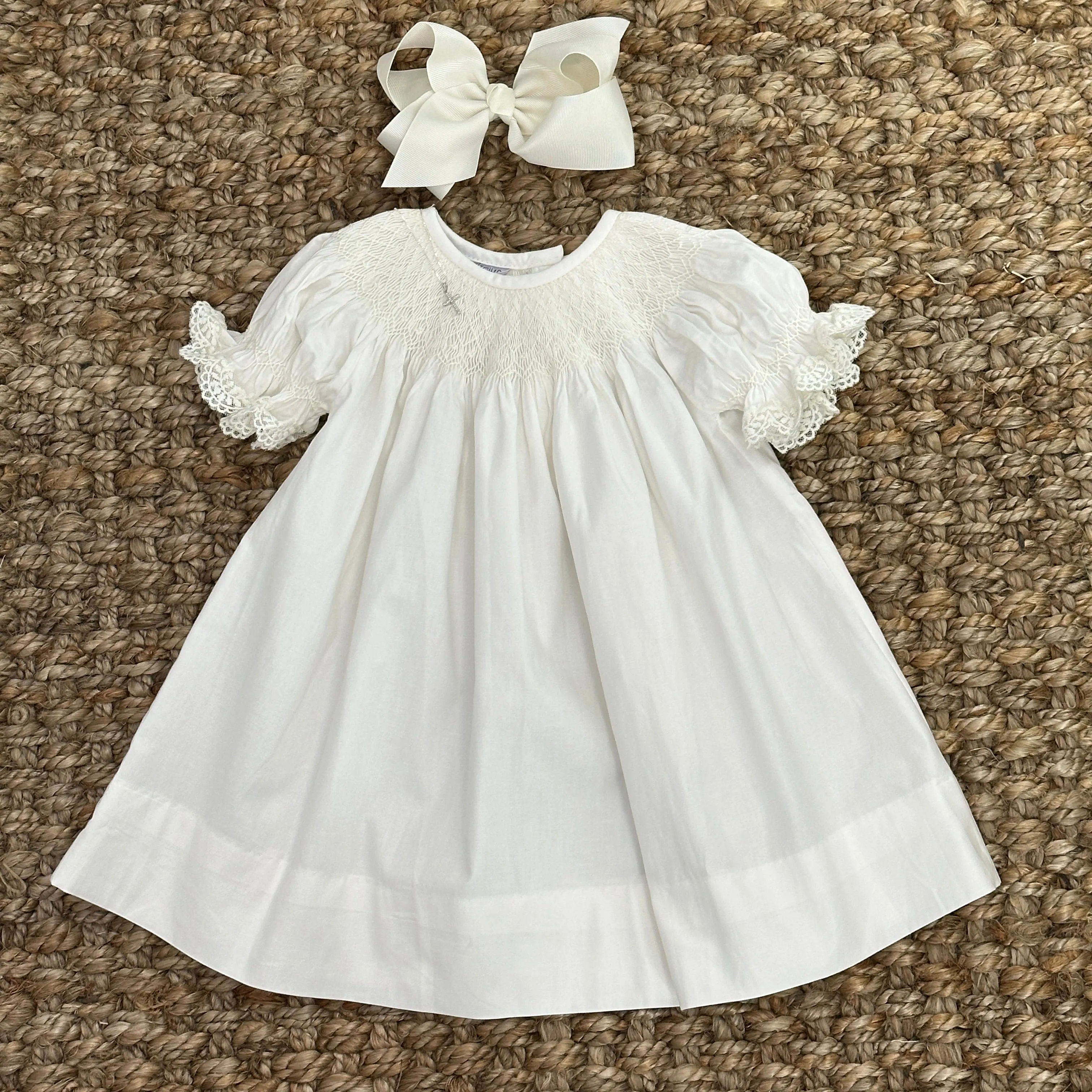 Ivory Smocked Heirloom Dress