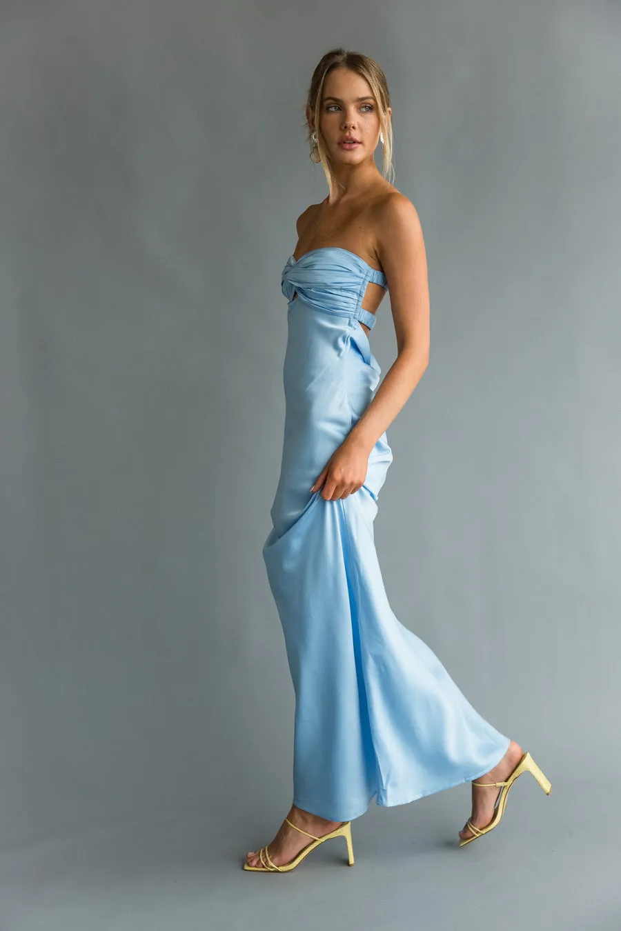 Kira Keyhole Cutout Open Back Maxi Dress