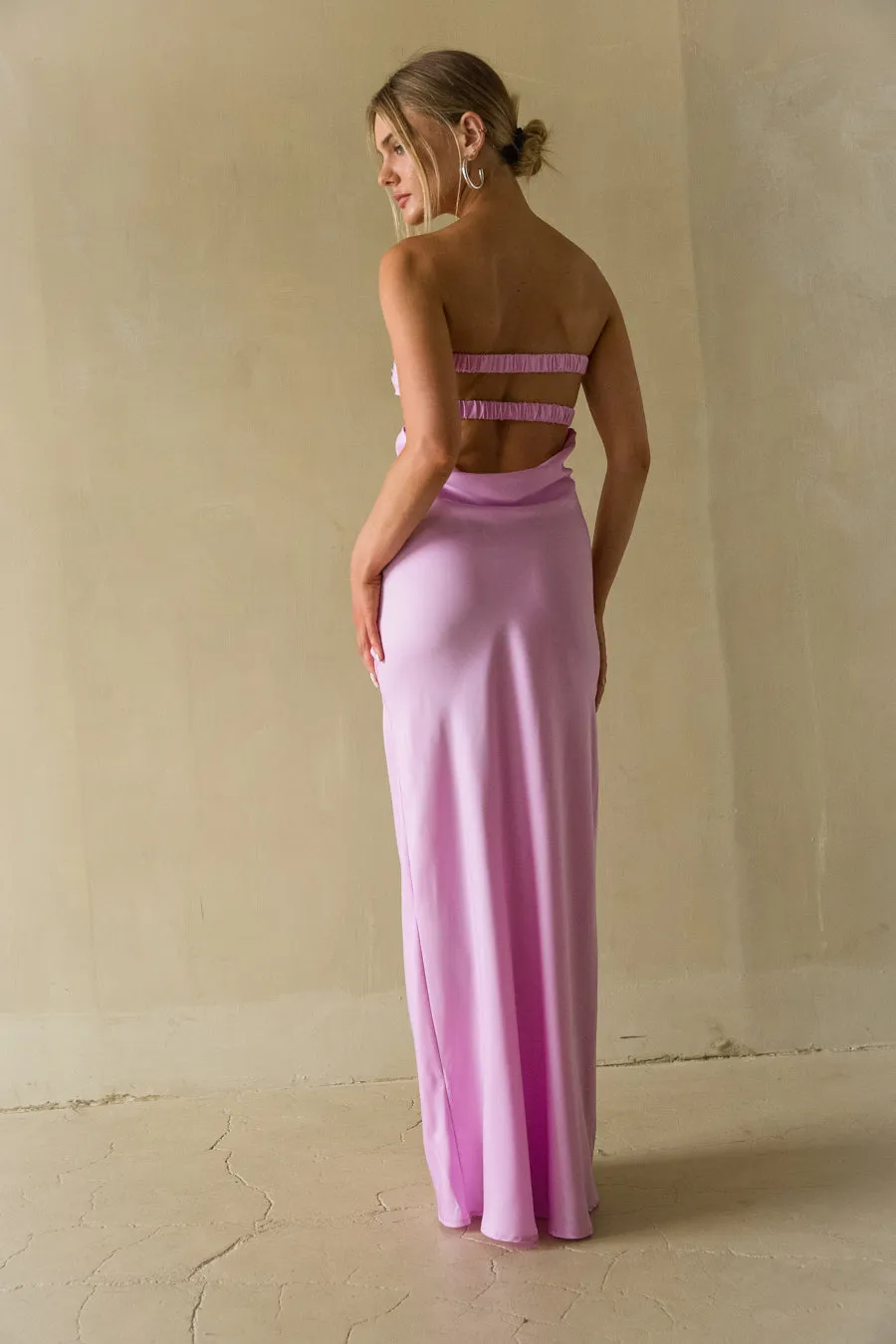 Kira Keyhole Cutout Open Back Maxi Dress