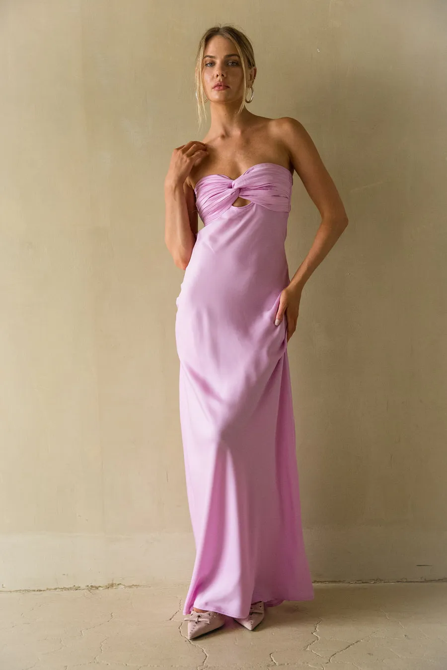 Kira Keyhole Cutout Open Back Maxi Dress