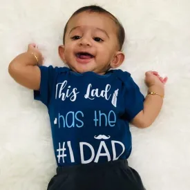 Lad Has The #1 Dad Navy Blue Onesie