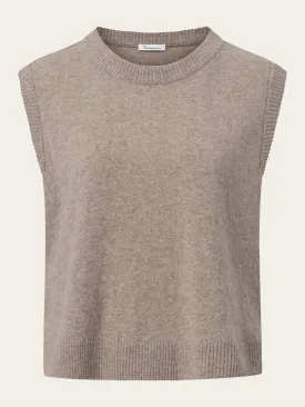 Lambswool Vest - Kelp melange