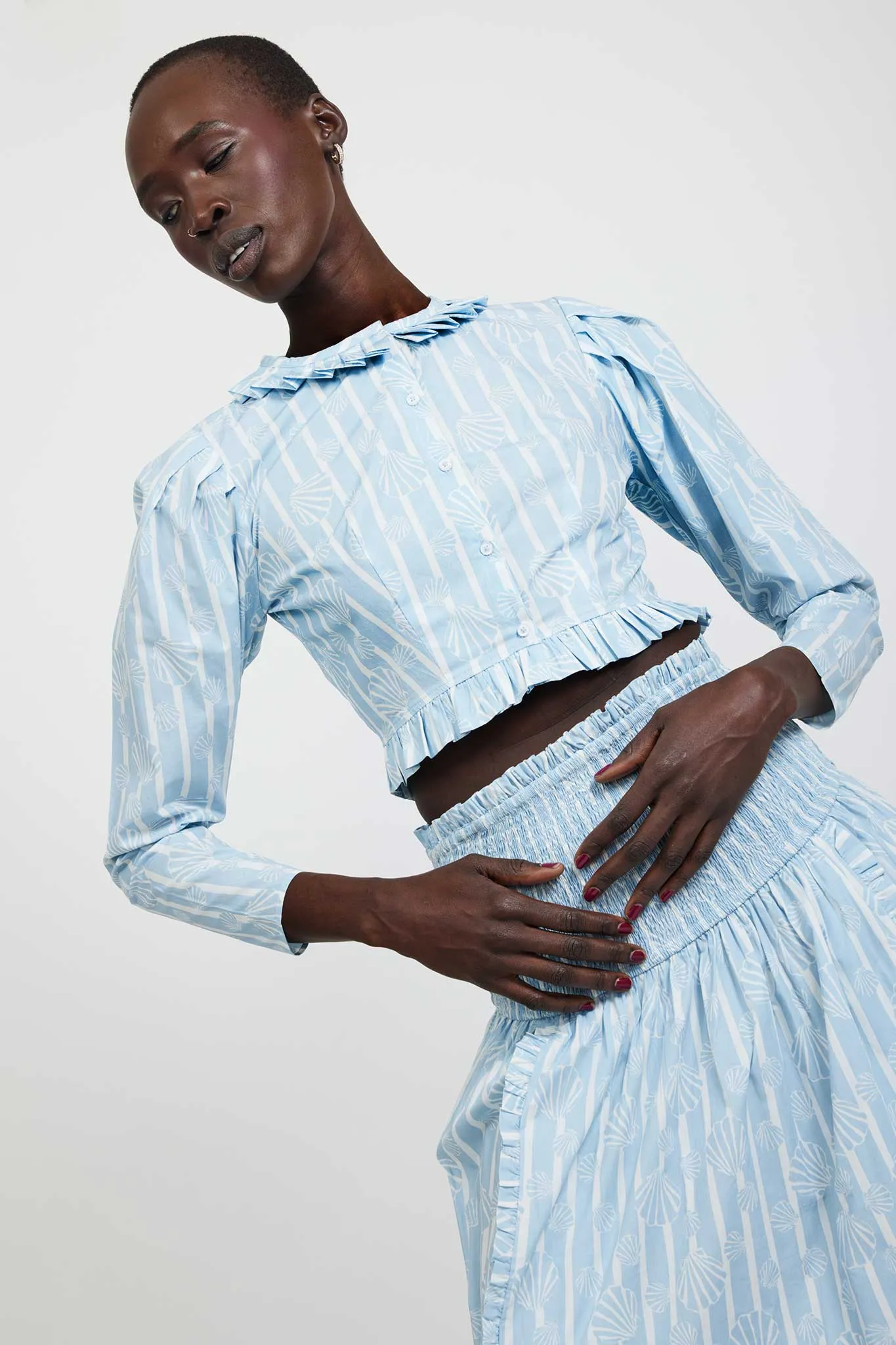 Laura Ashley x BATSHEVA Wynn Blouse in Honningtoft Shells