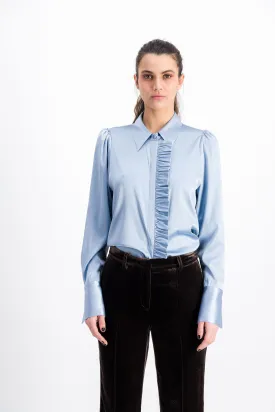 LENNYF01 Silk gathered blouse