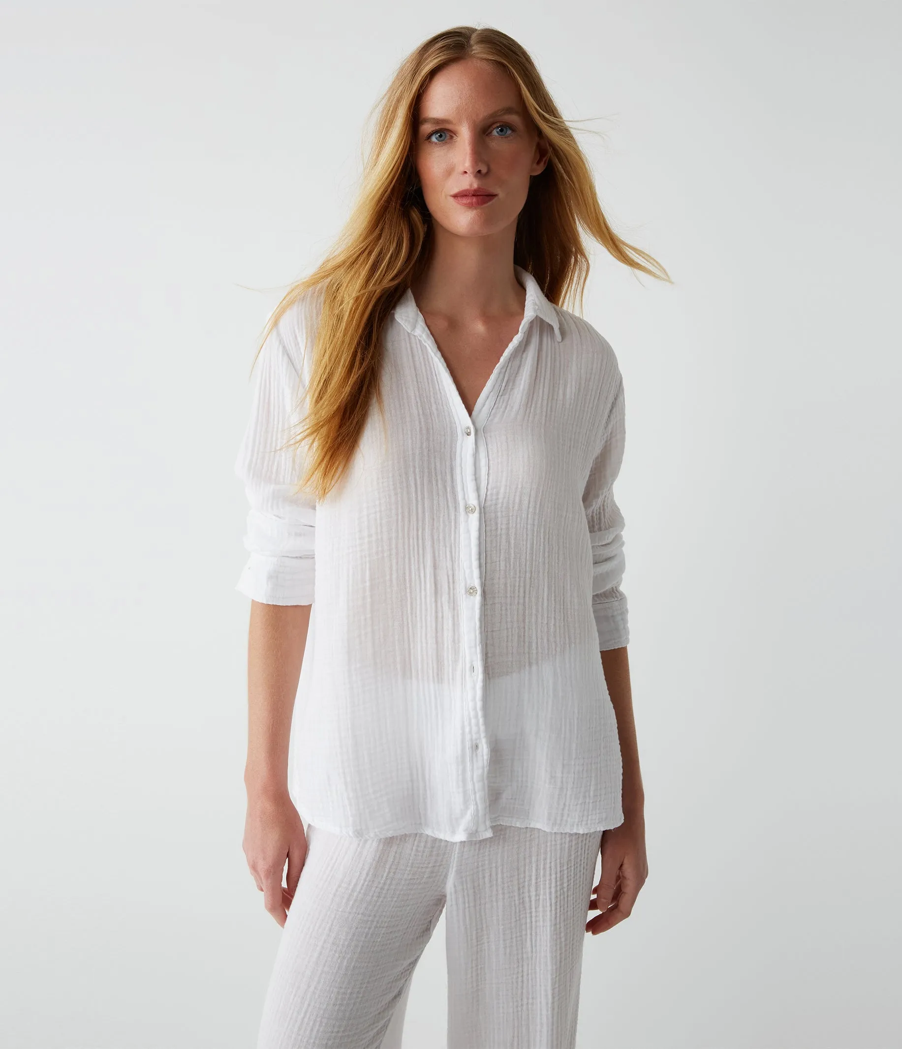 Leo Gauze Button Down Shirt