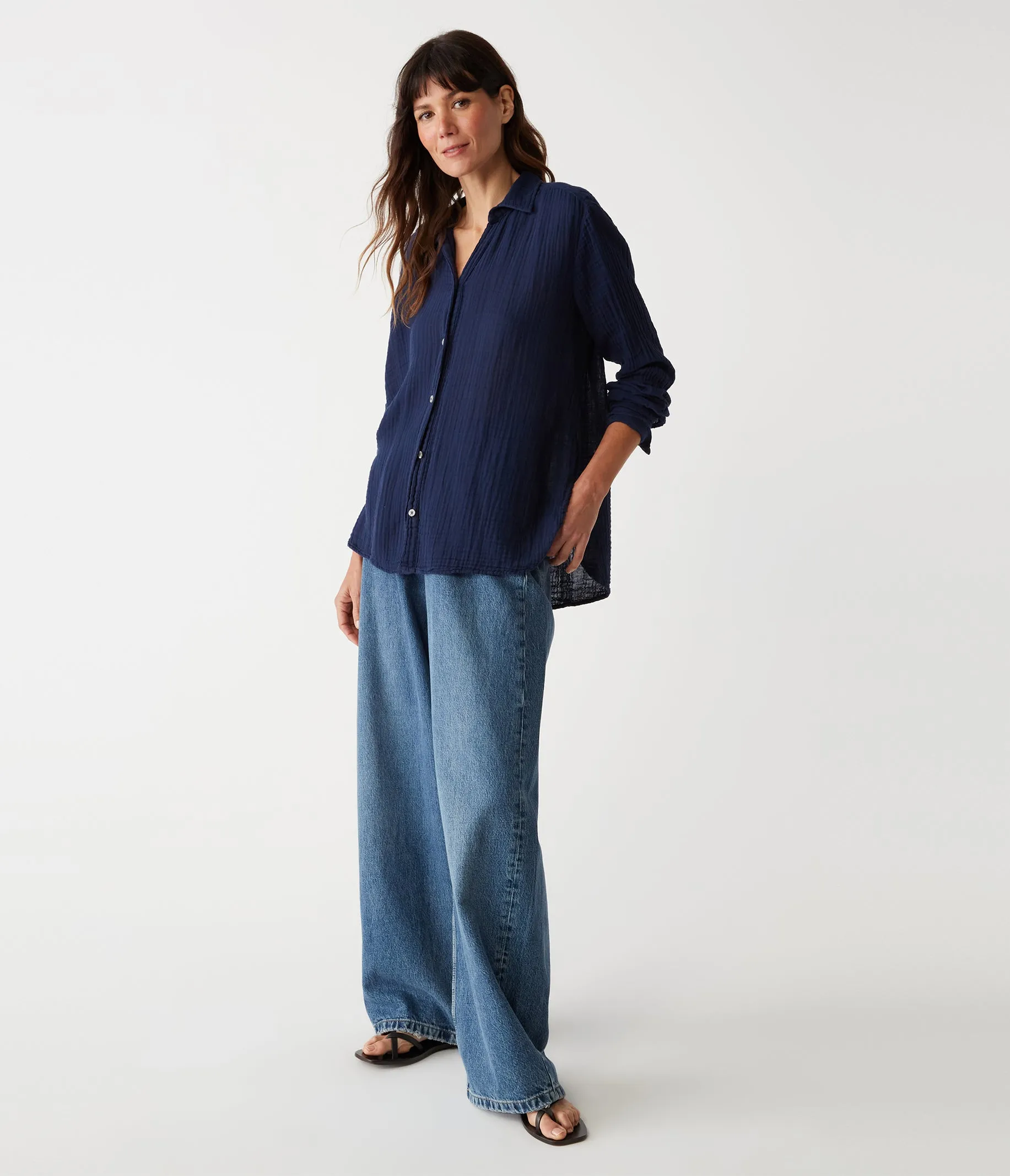 Leo Gauze Button Down Shirt