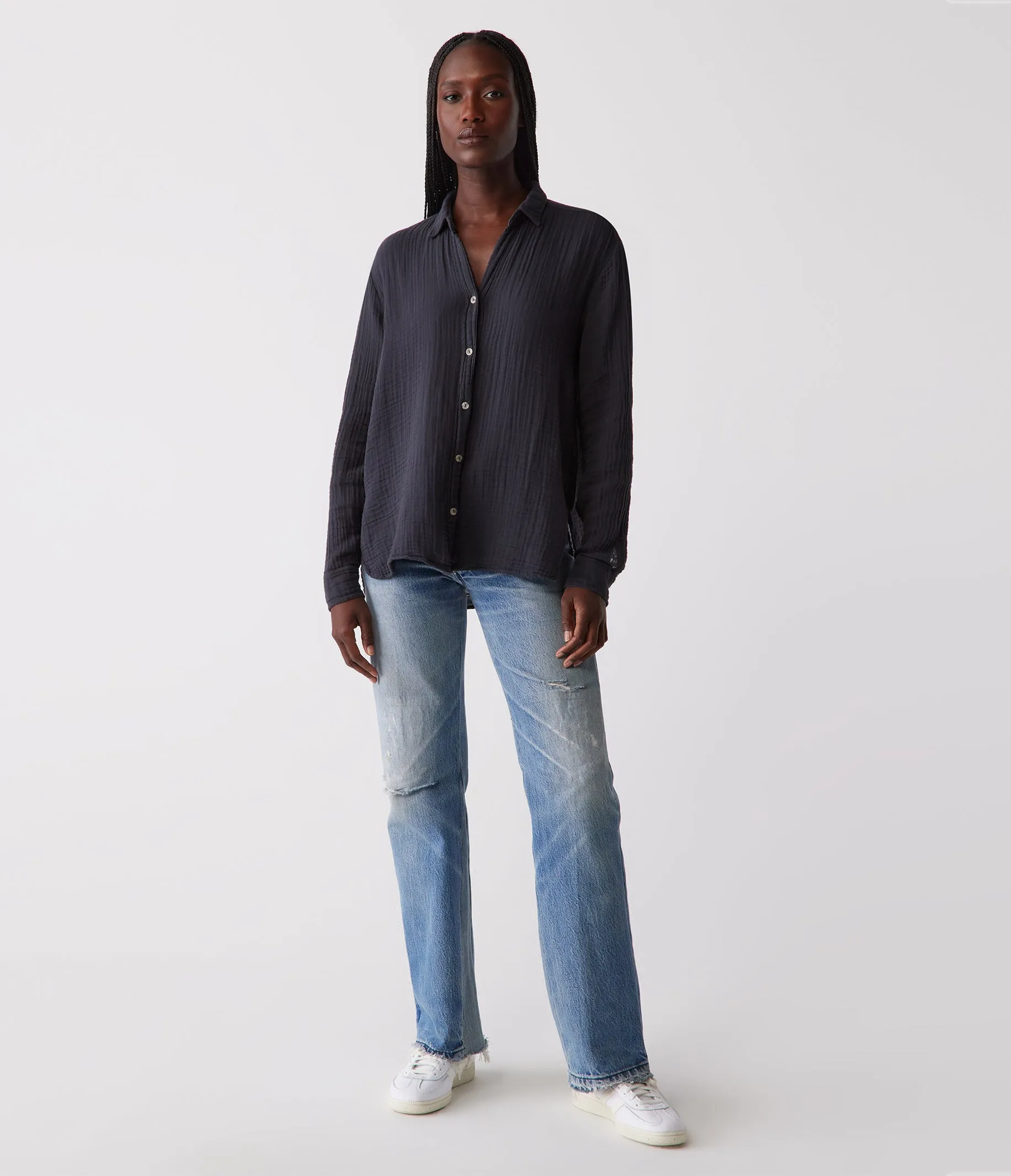 Leo Gauze Button Down Shirt