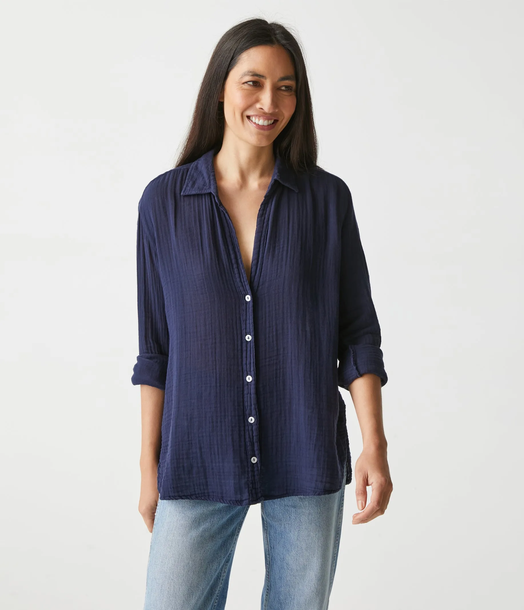 Leo Gauze Button Down Shirt
