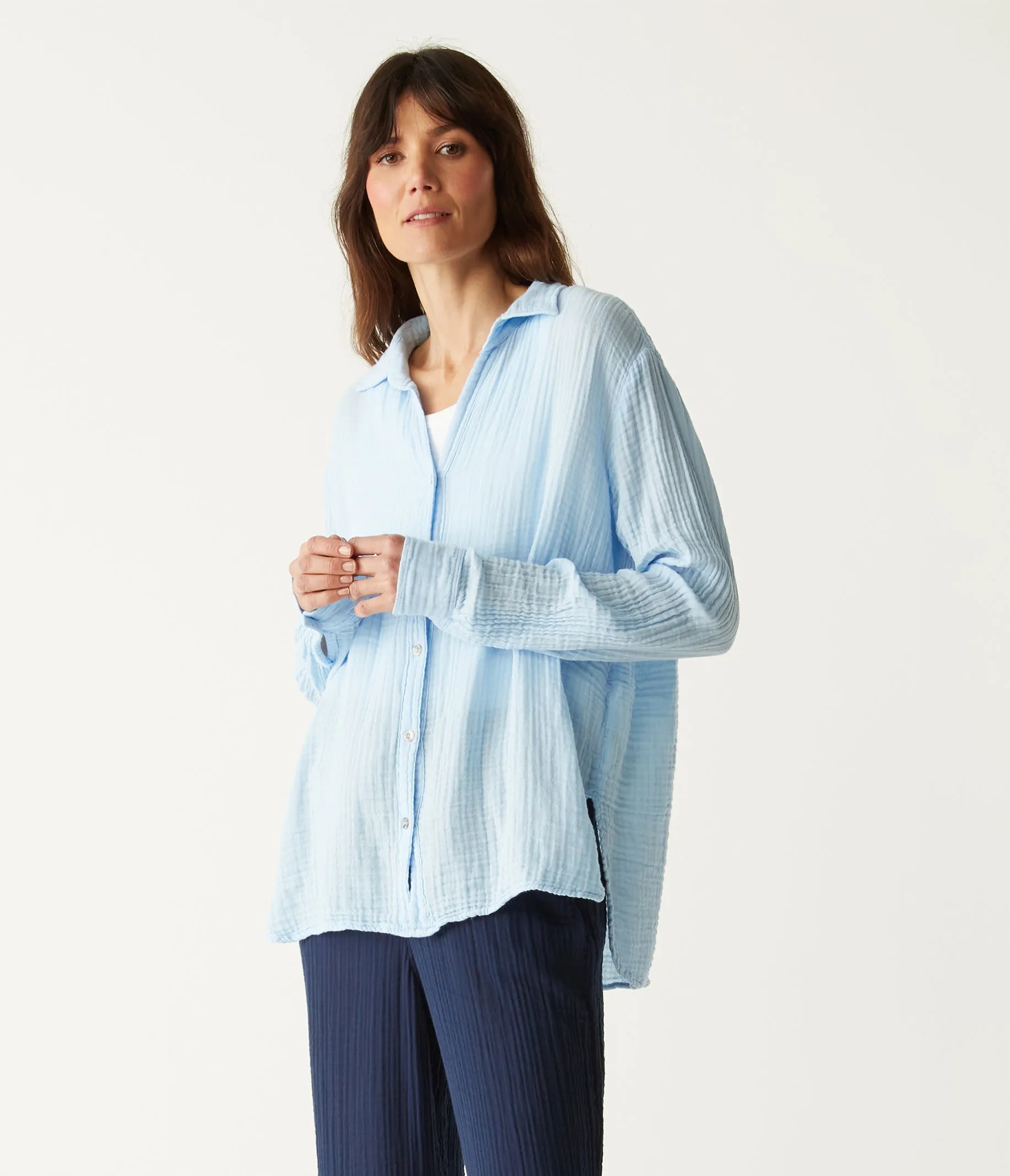 Leo Gauze Button Down Shirt