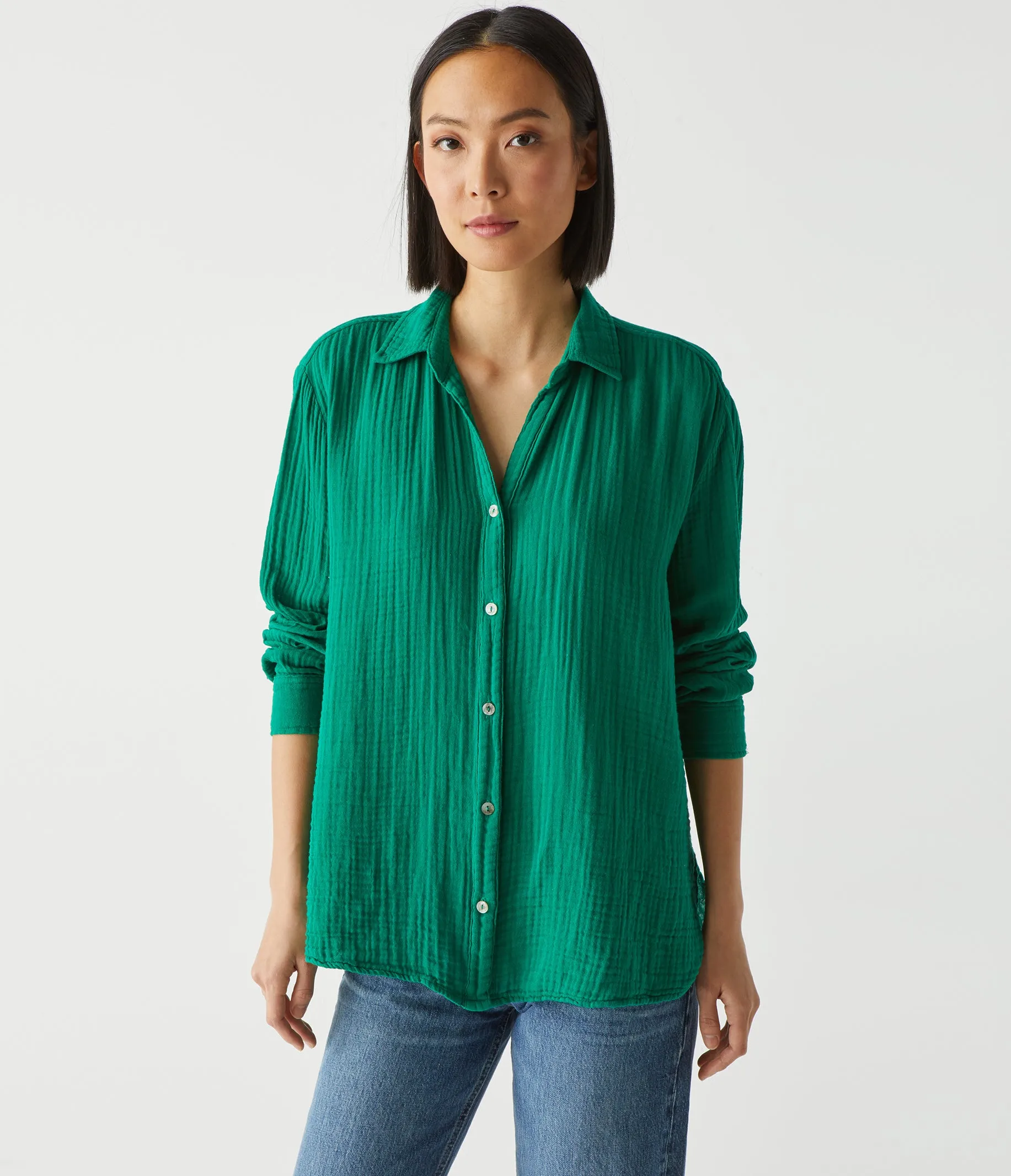 Leo Gauze Button Down Shirt