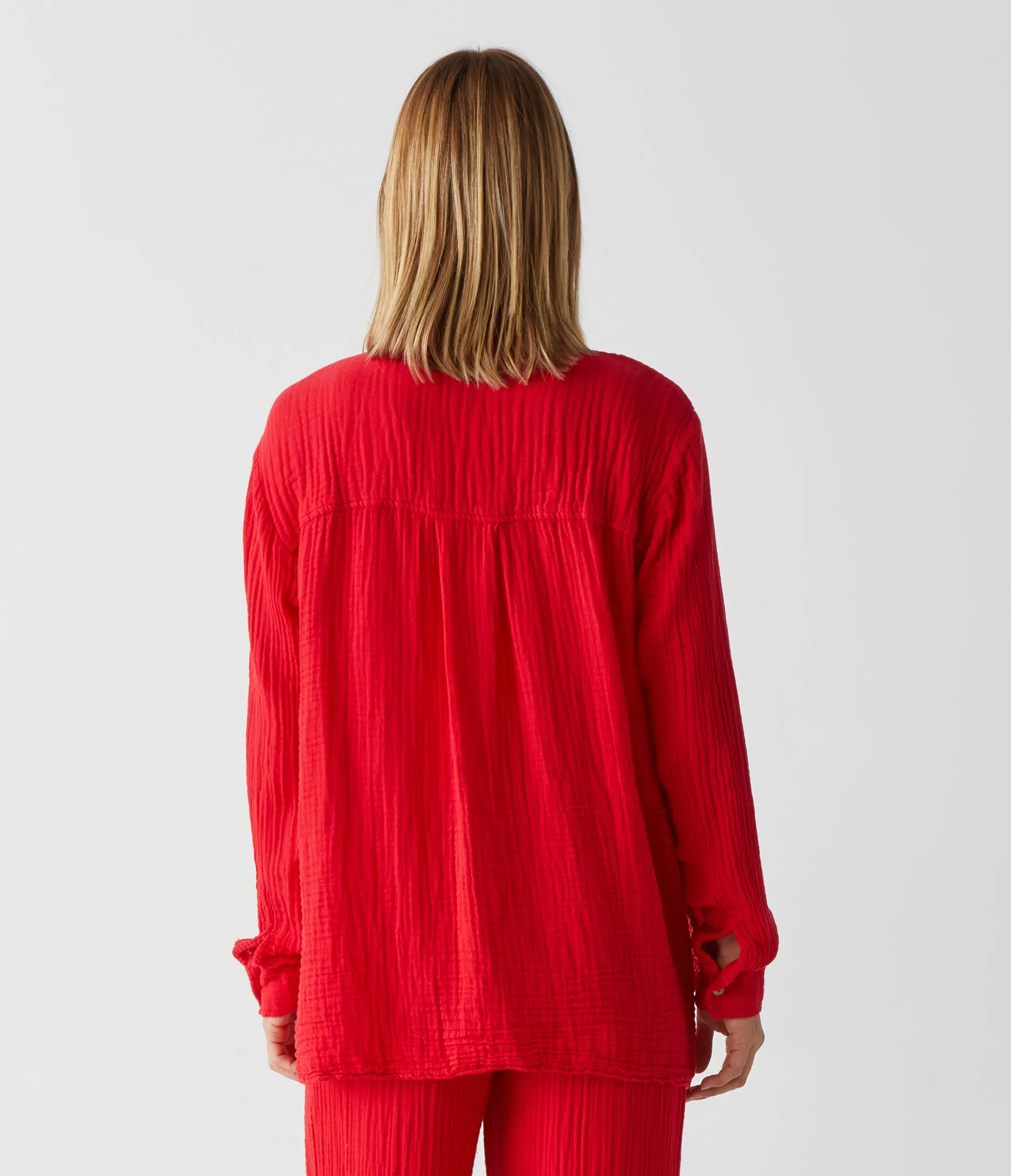 Leo Gauze Button Down Shirt