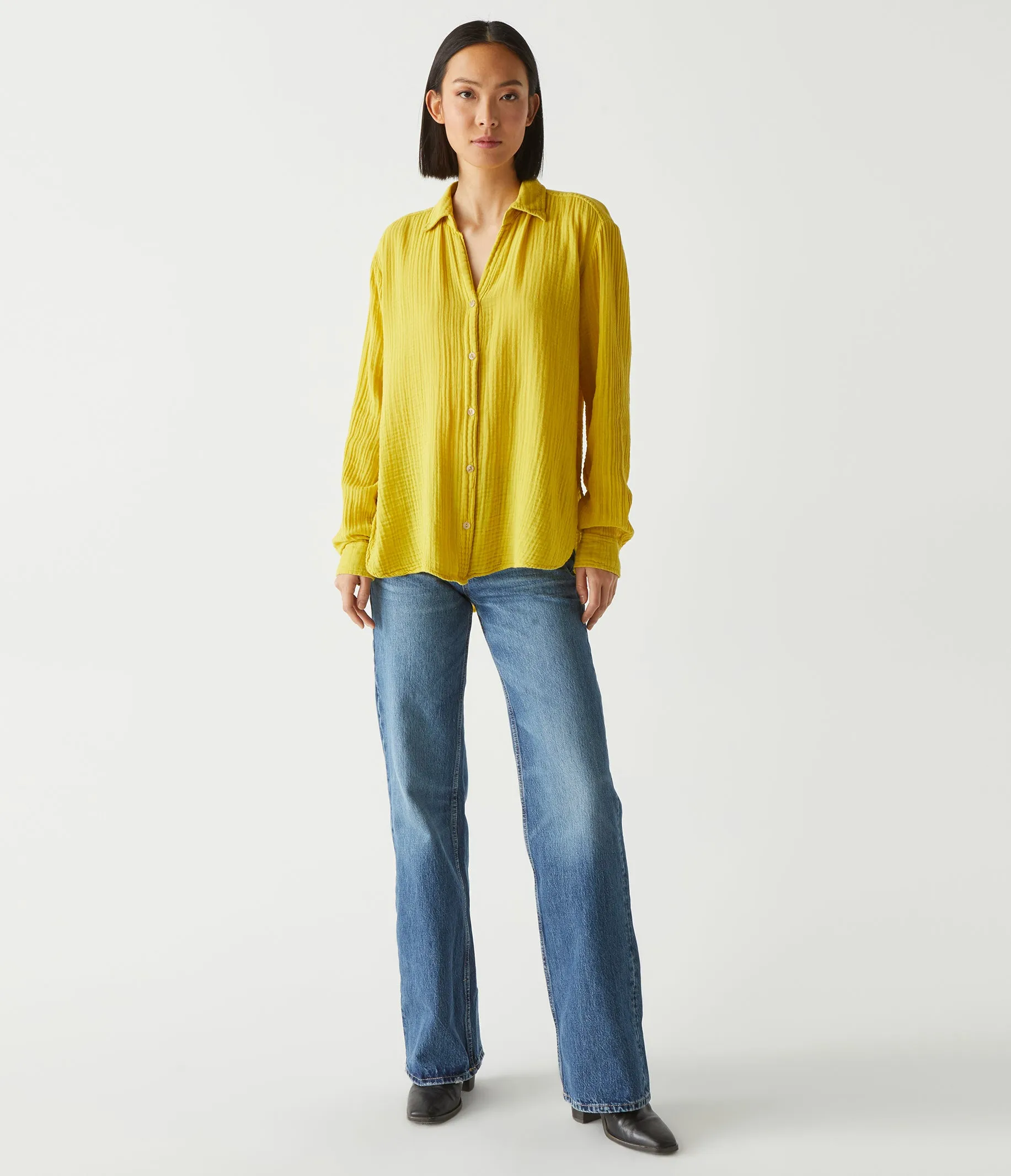 Leo Gauze Button Down Shirt