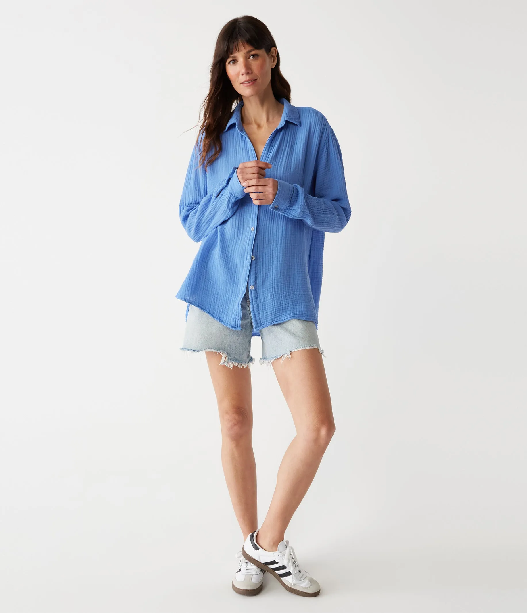 Leo Gauze Button Down Shirt