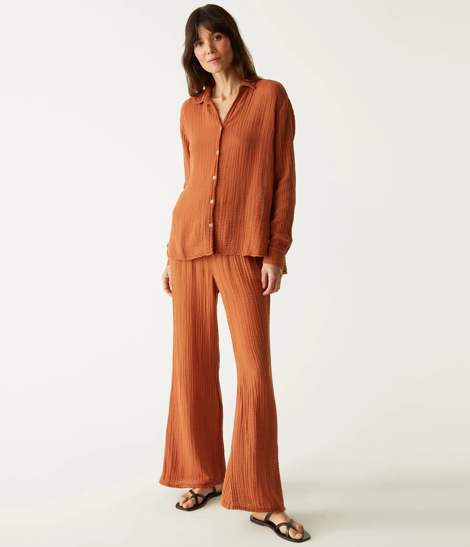 Leo Gauze Button Down Shirt