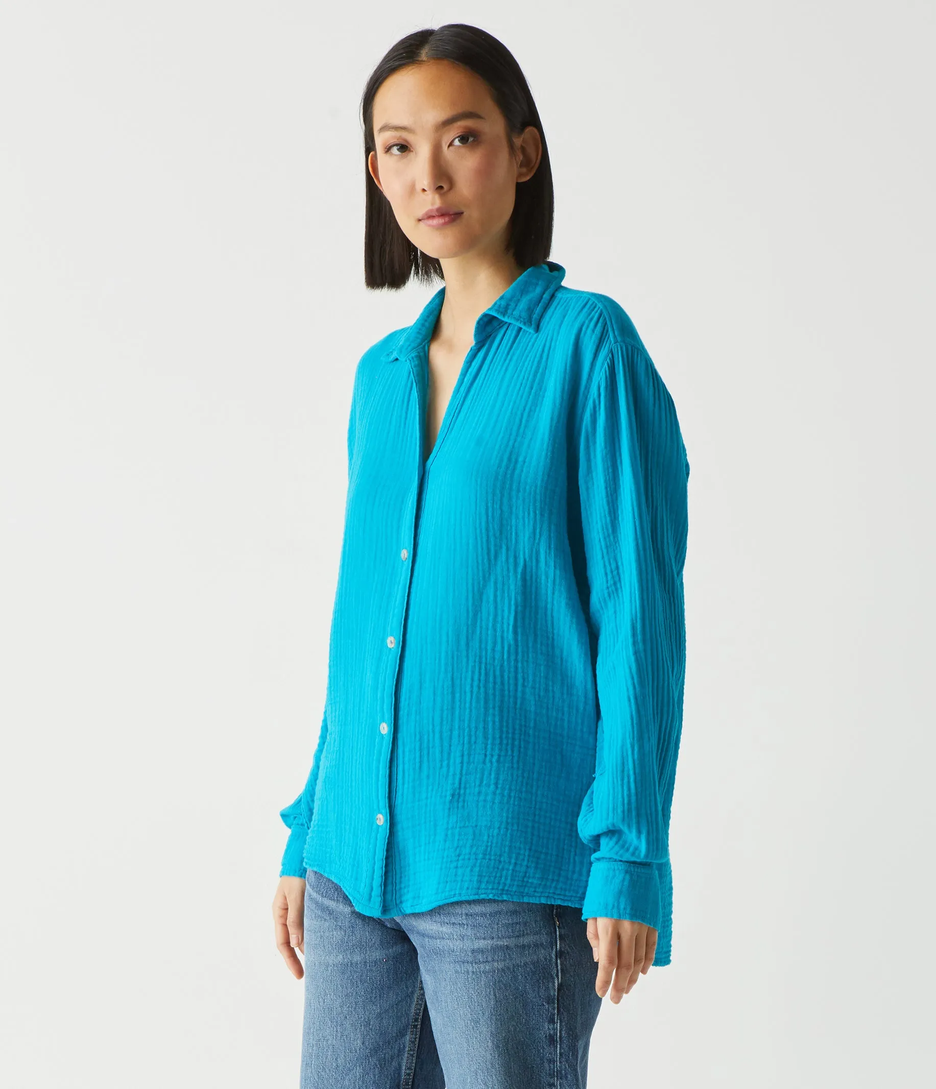 Leo Gauze Button Down Shirt