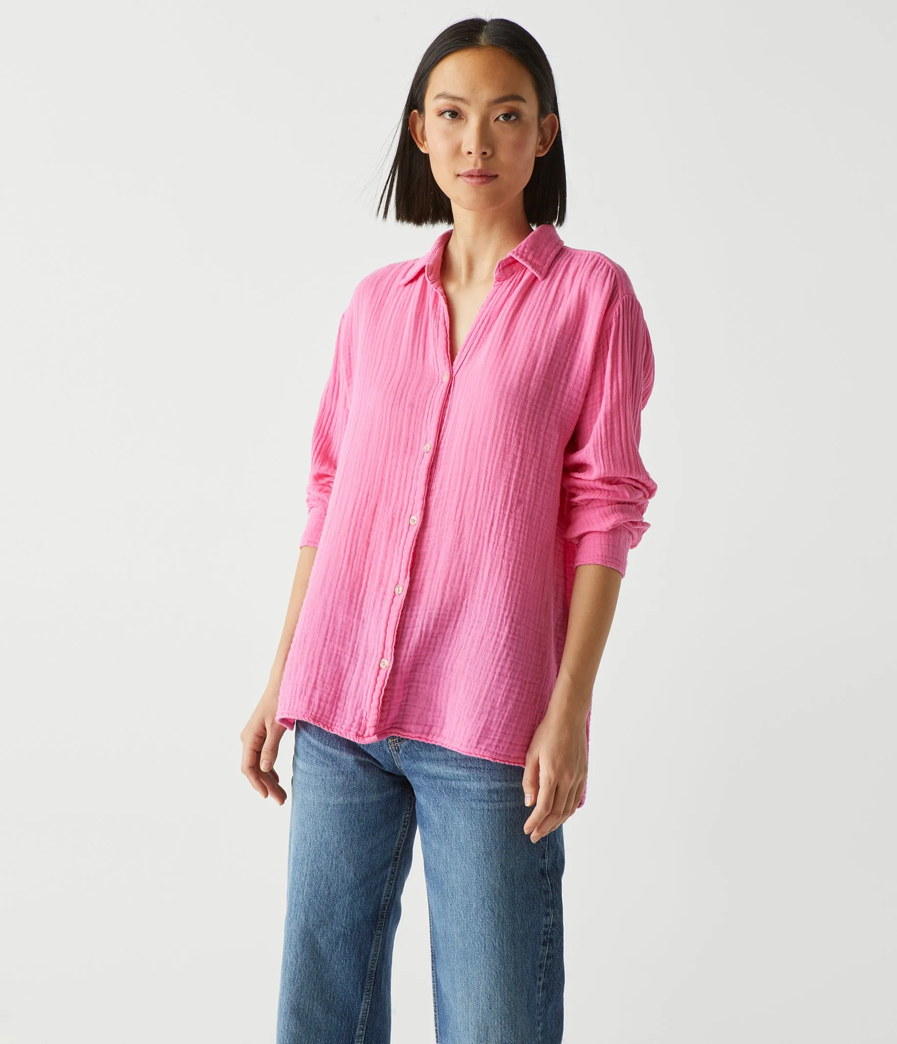 Leo Gauze Button Down Shirt