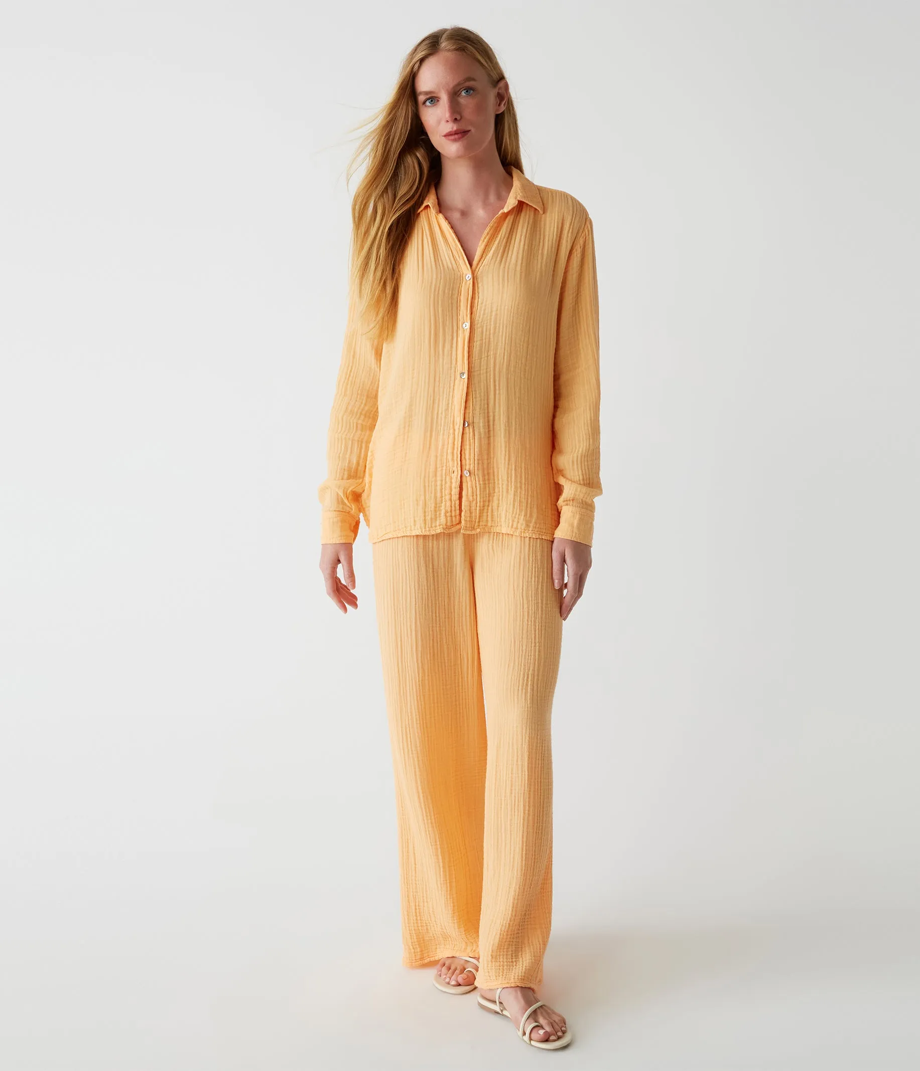Leo Gauze Button Down Shirt