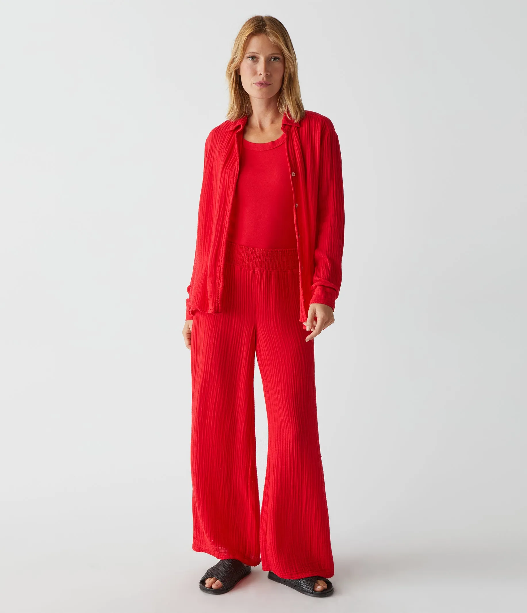 Leo Gauze Button Down Shirt