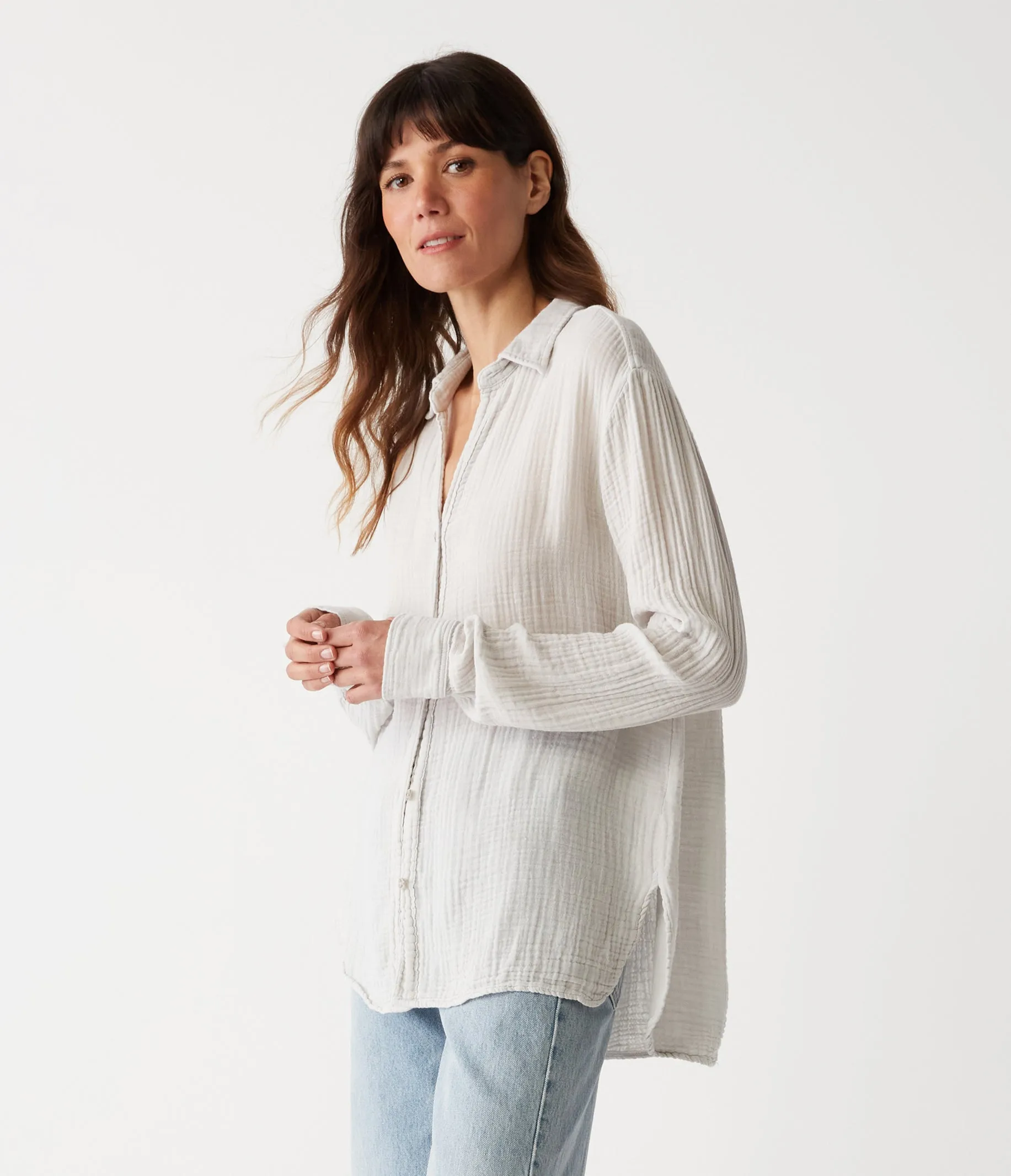Leo Gauze Button Down Shirt