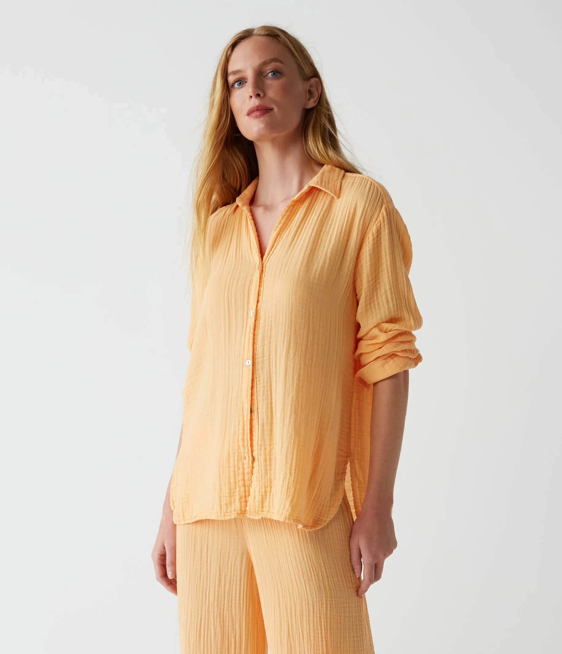 Leo Gauze Button Down Shirt
