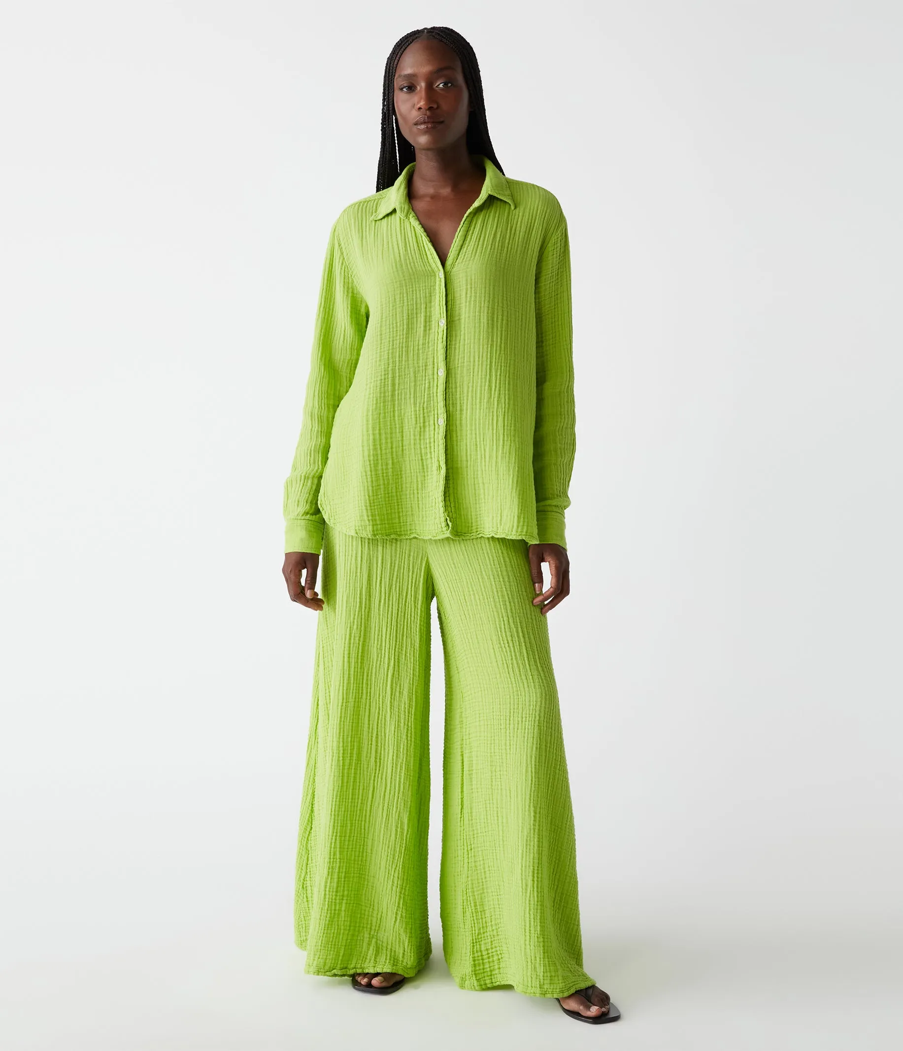 Leo Gauze Button Down Shirt