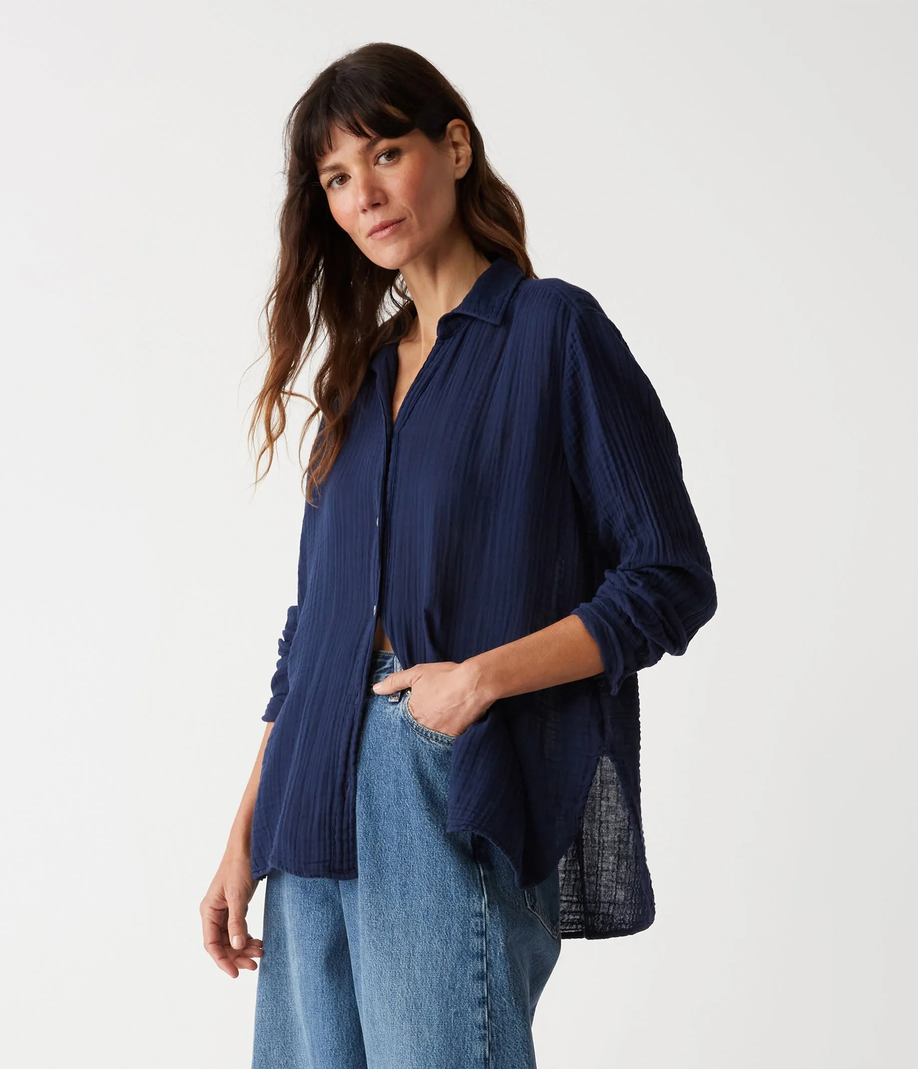 Leo Gauze Button Down Shirt