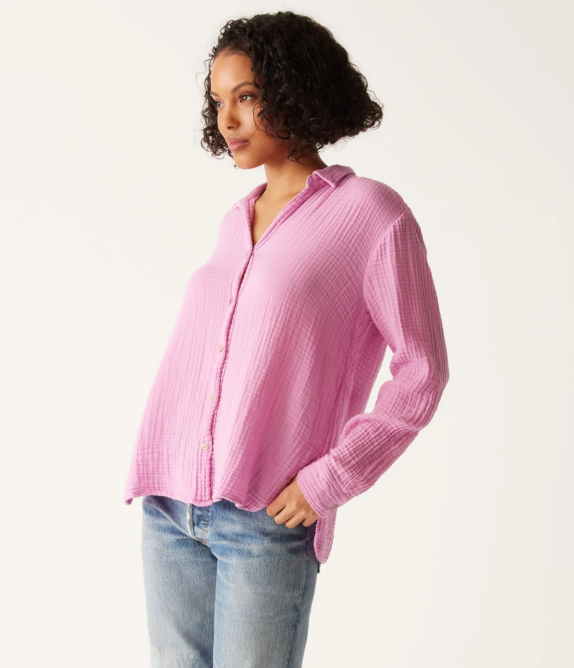 Leo Gauze Button Down Shirt