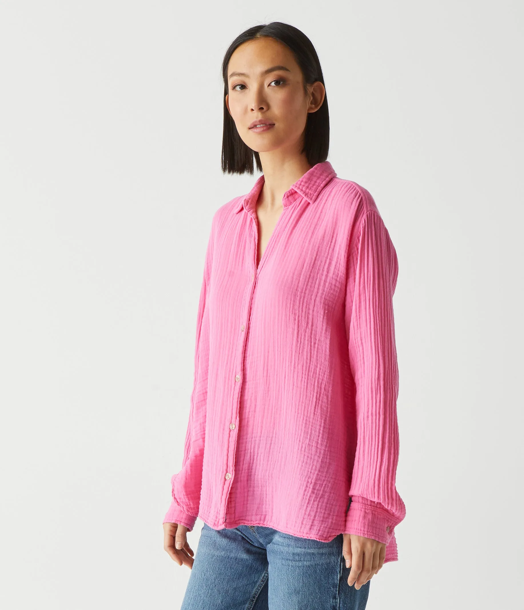 Leo Gauze Button Down Shirt