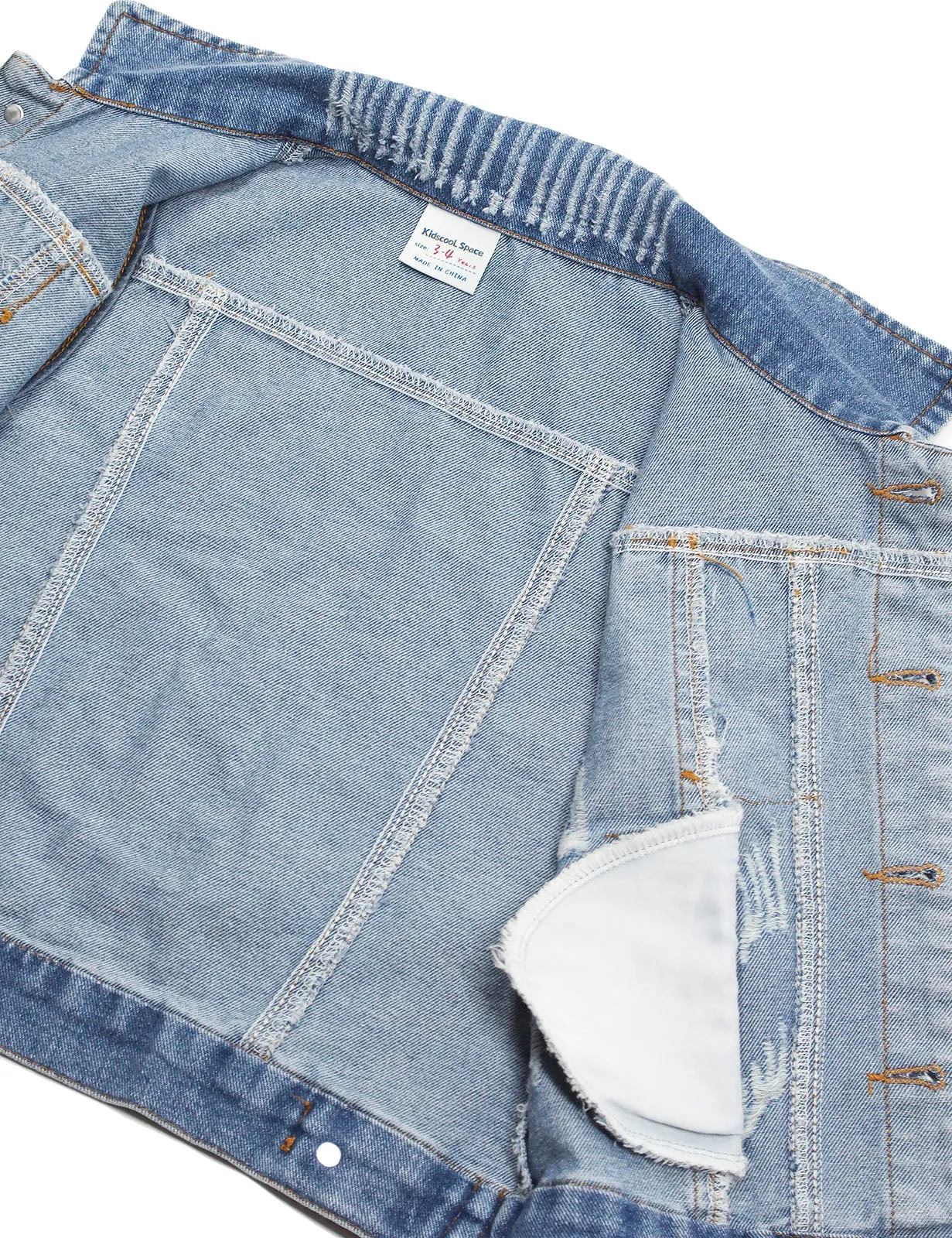 Little Kid Jean Vest Junior Ripped Denim Vest Tops