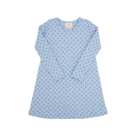 Long Sleeve Polly Play Dress - Barrington Blue Midway Micro Floral