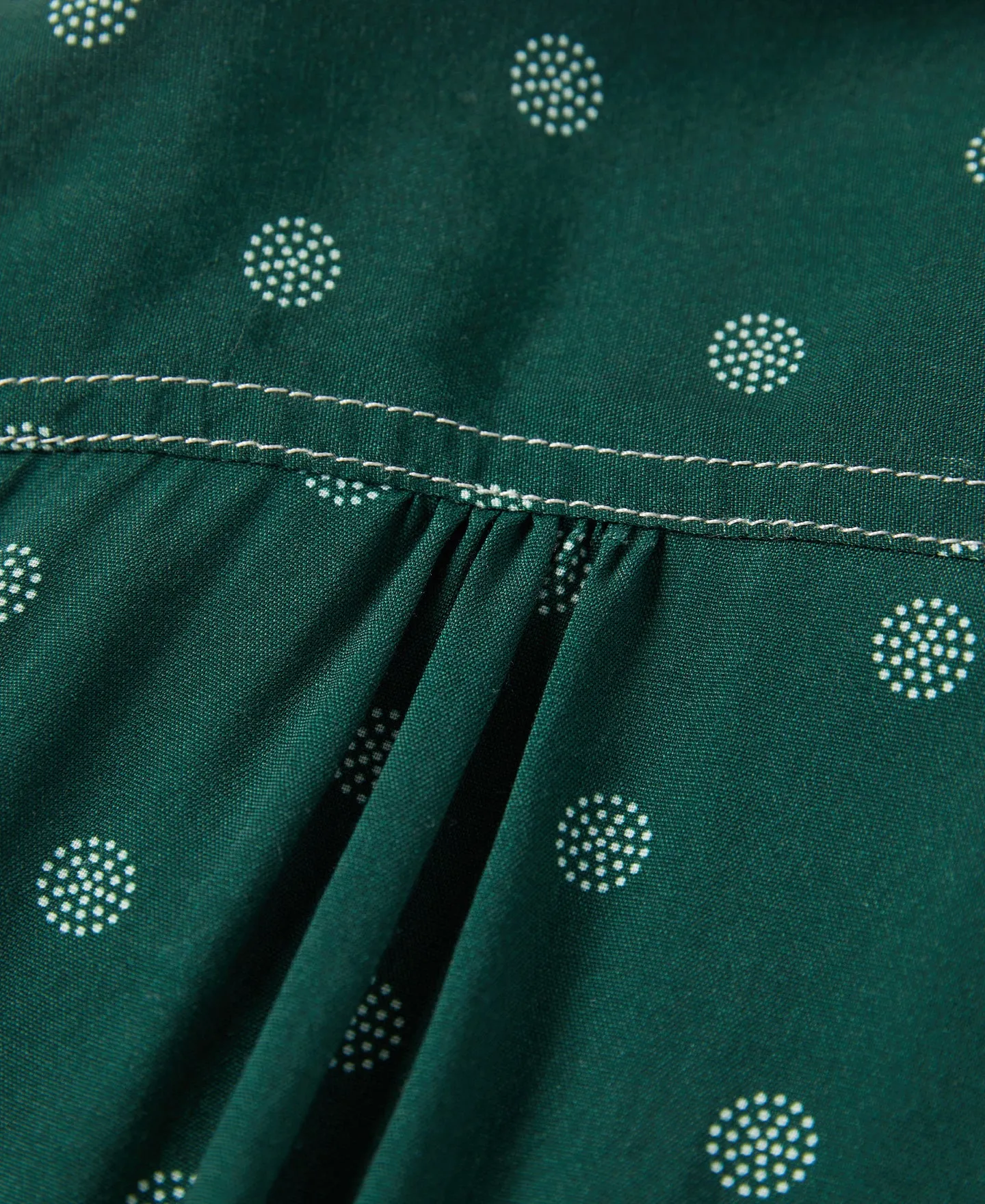 Lot 220 Dotted Open Collar Shirt - Dark Green