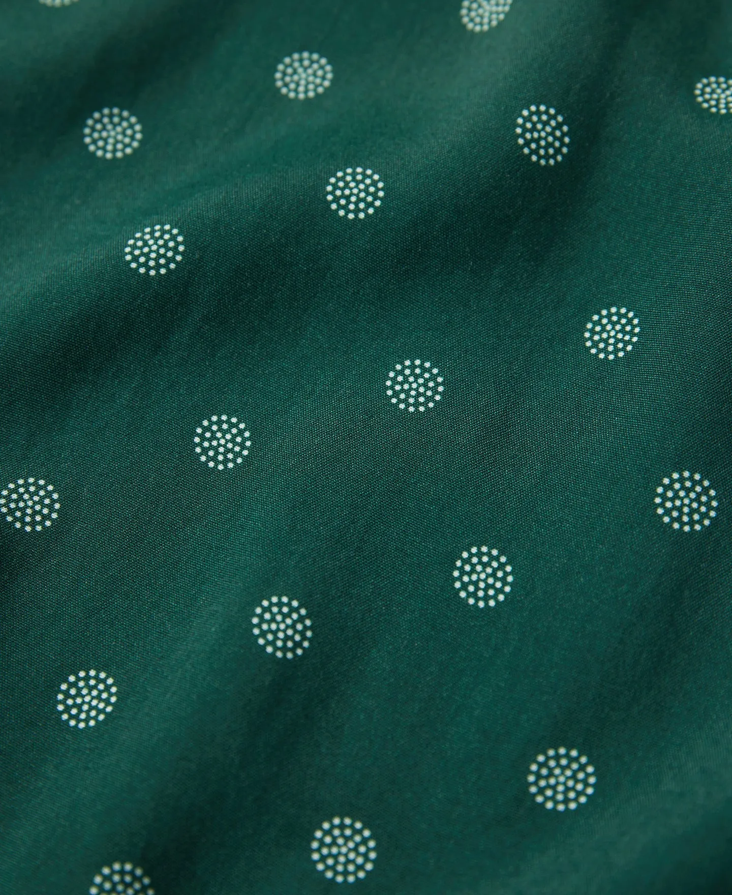 Lot 220 Dotted Open Collar Shirt - Dark Green