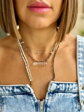 Love Huatana Necklace (Pink/Green) by LA Blonde Aux Bijoux