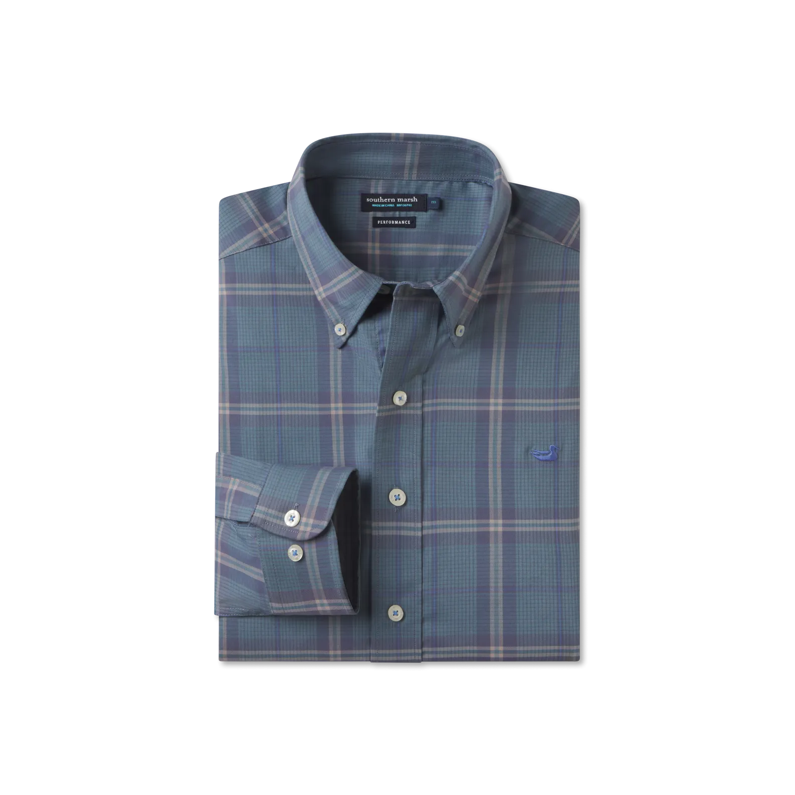 Marion Performance Plaid Dress Shirt
