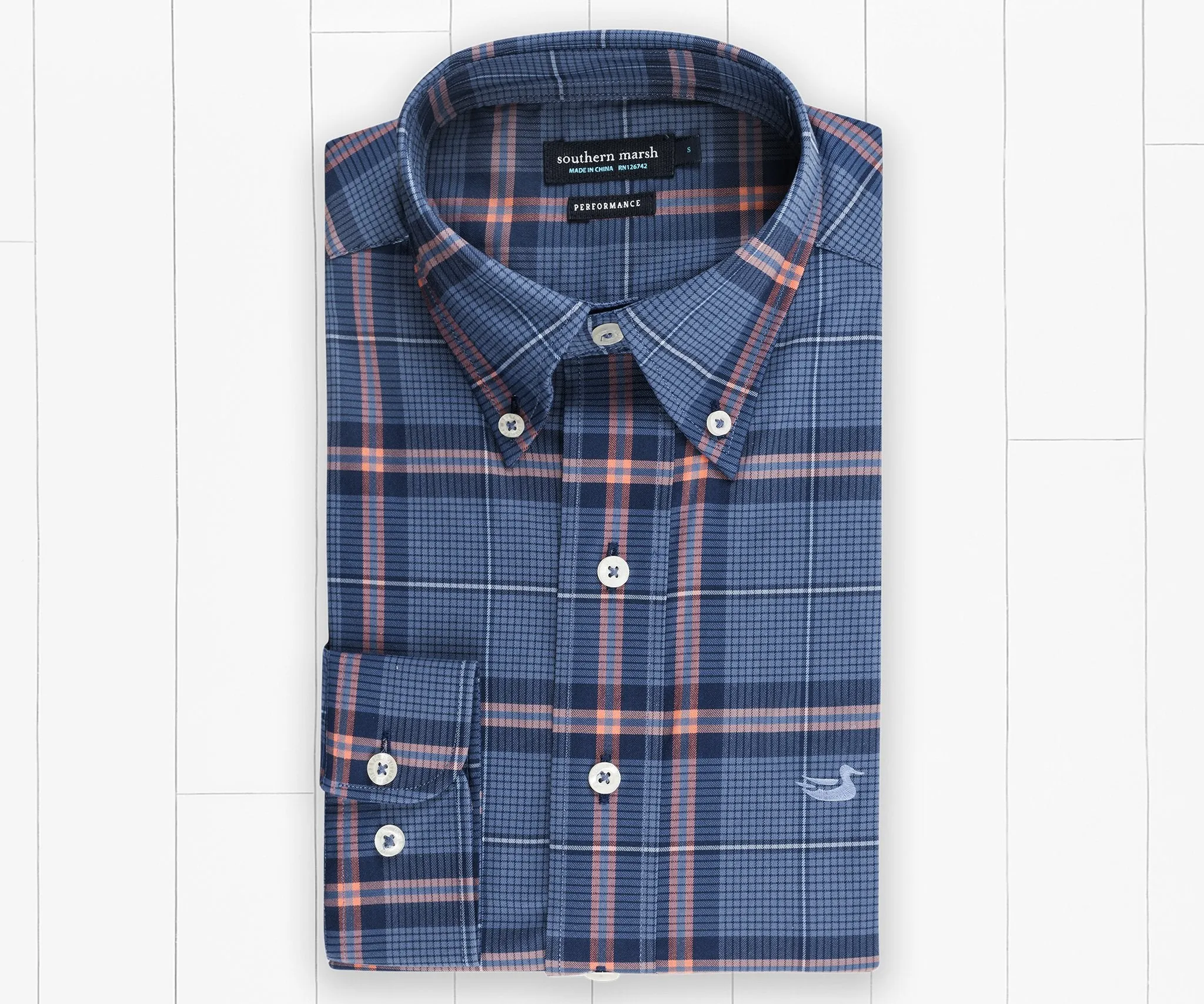 Marion Performance Plaid Dress Shirt