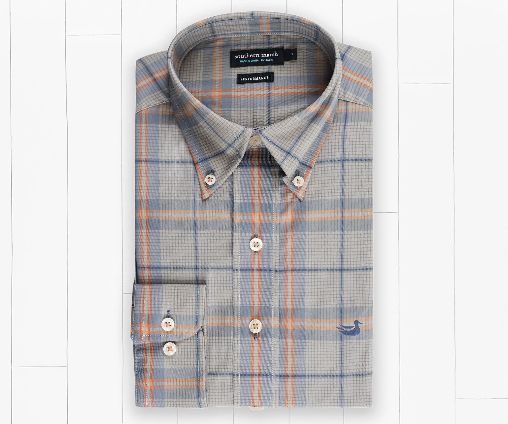 Marion Performance Plaid Dress Shirt