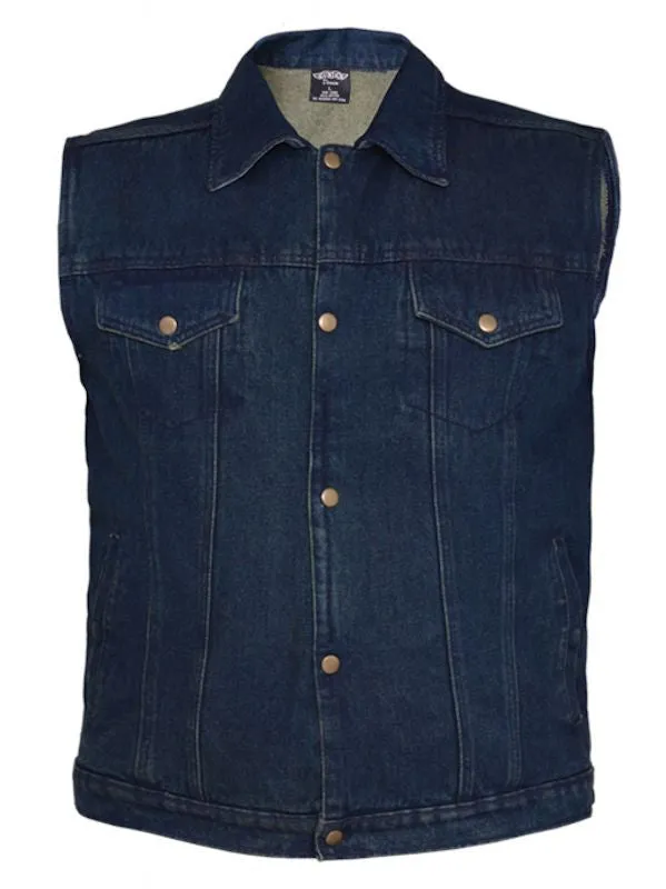 Mens UNIK DENIM Indigo Blue Vest