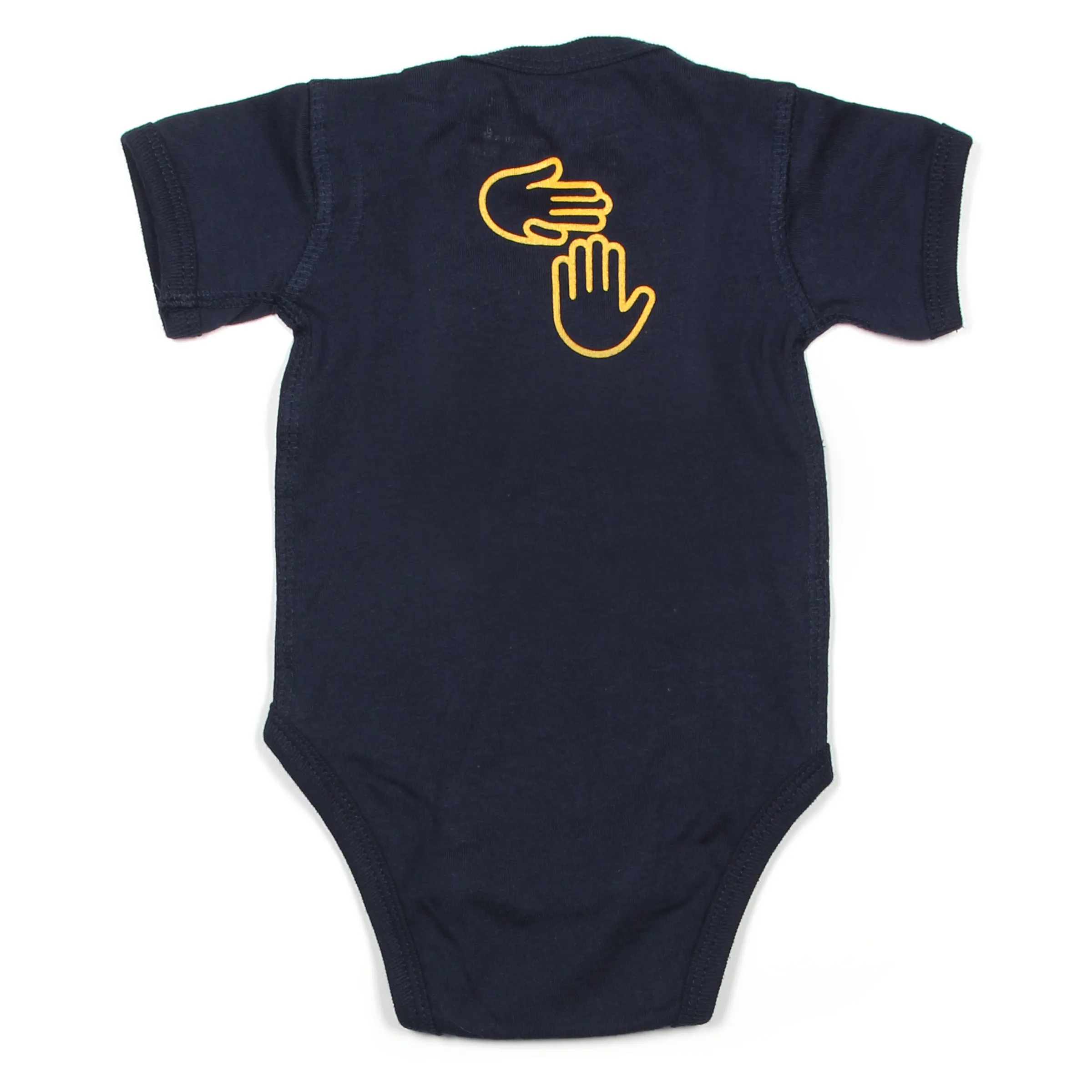 Michigan Hands Onesie (Navy & Gold)